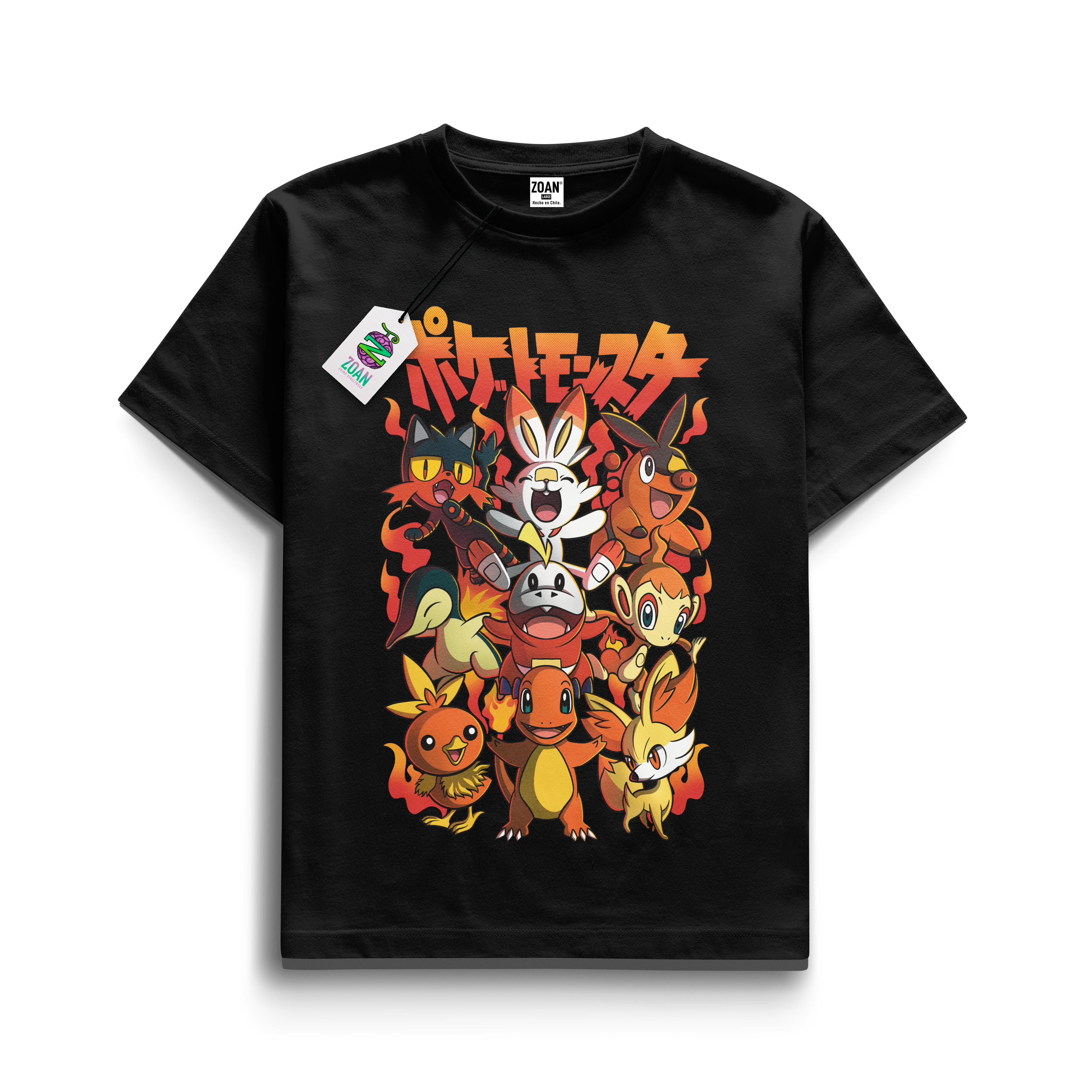 Polera Iniciales Tipo Fuego: Edición Especial - Pokémon