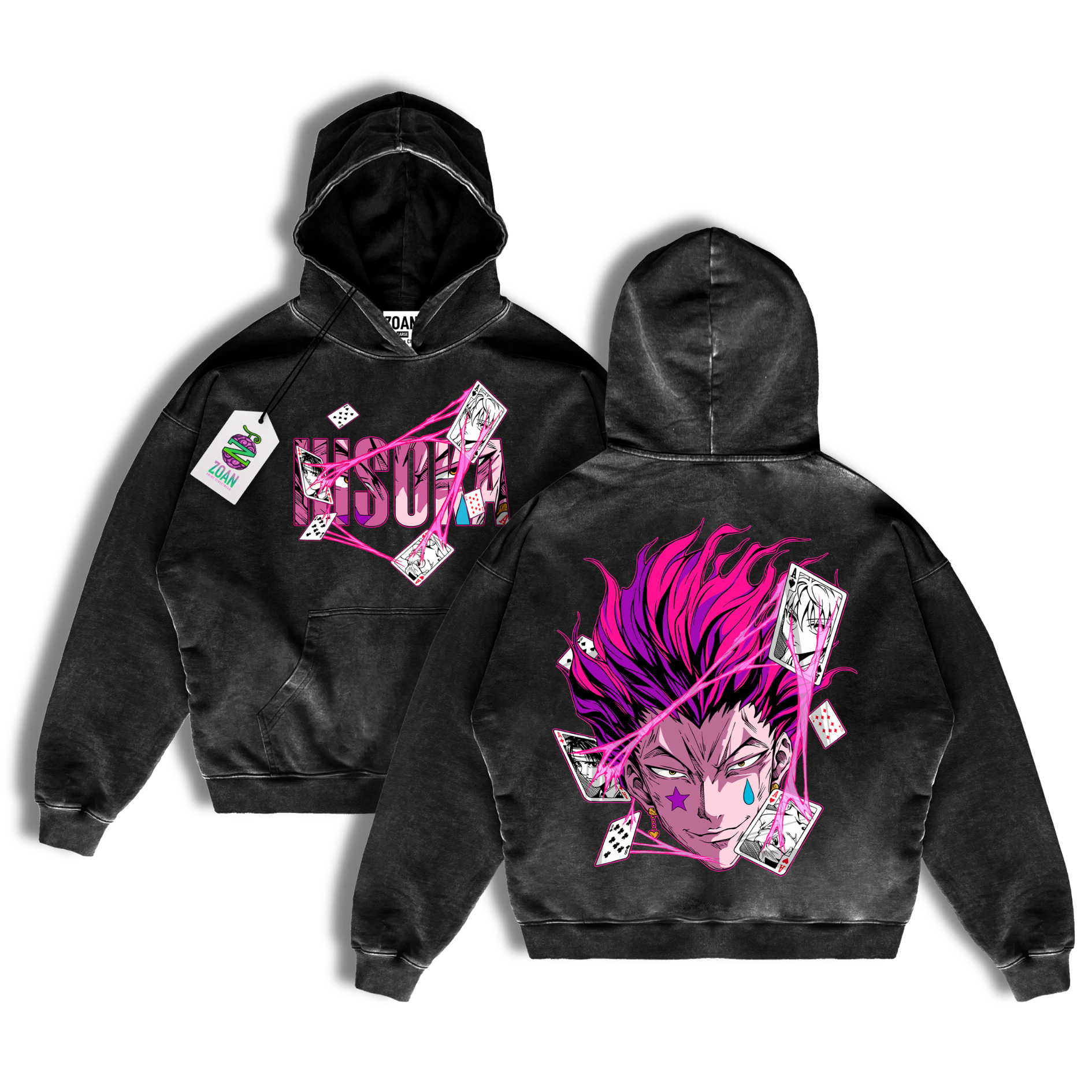 PREVENTA - Polerón Acid Wash Hisoka Morow: Grim Magician - Hunter x Hunter