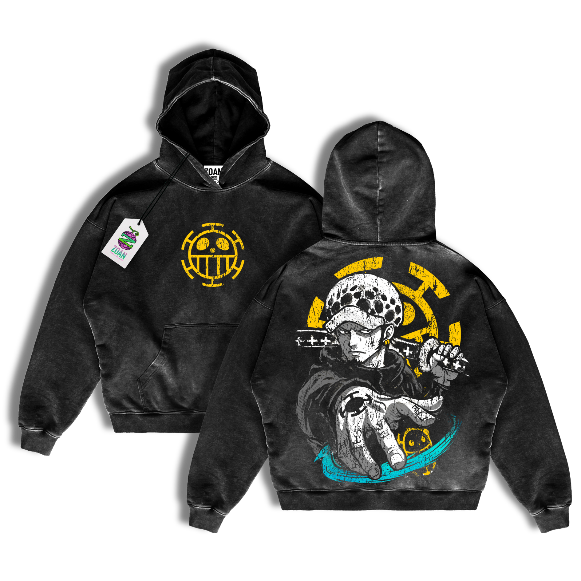 PREVENTA - Polerón Acid Wash Trafalgar D. Water Law: ROOM - One Piece