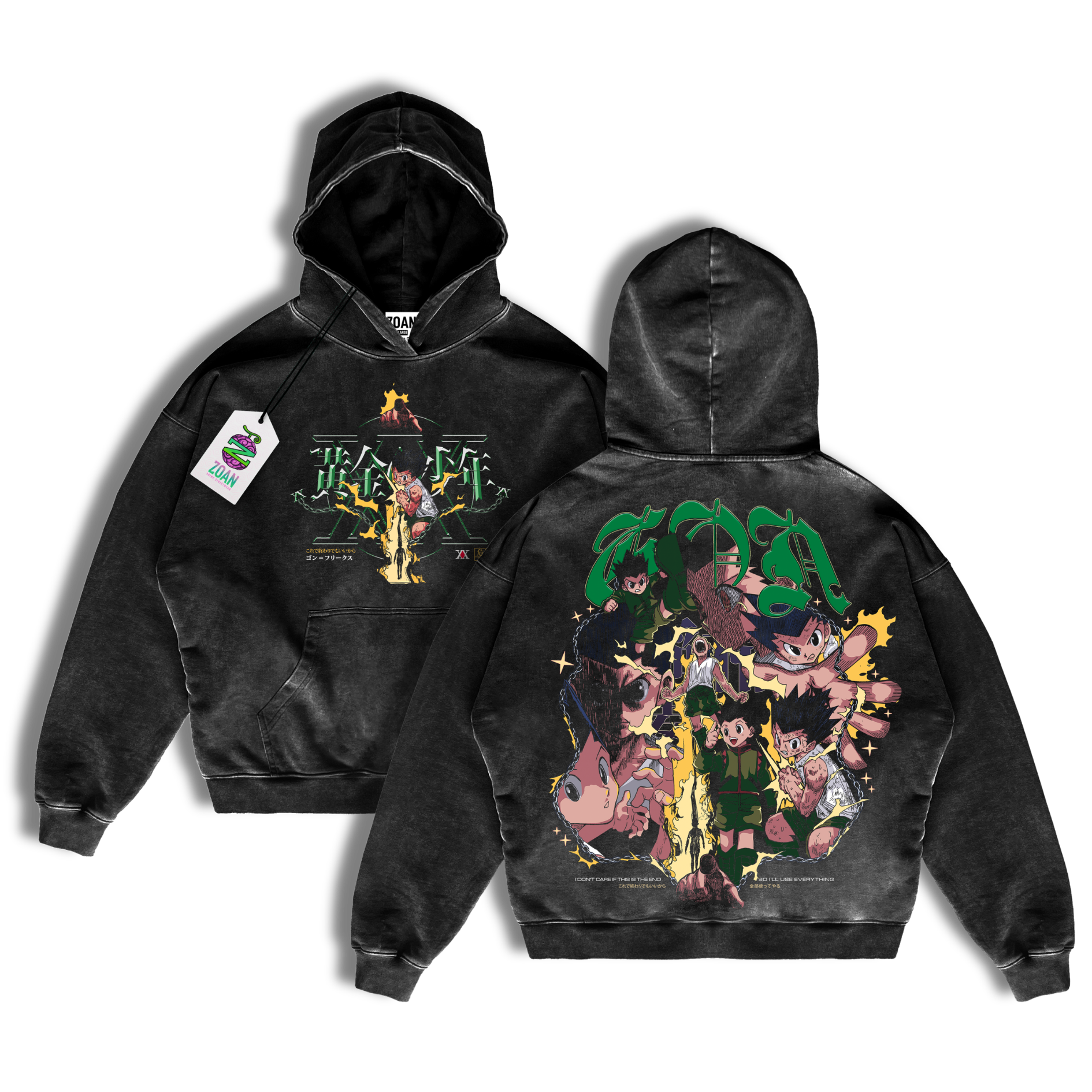 PREVENTA - Polerón Acid Wash Gon Freecs: Monstrous Purity - Hunter x Hunter