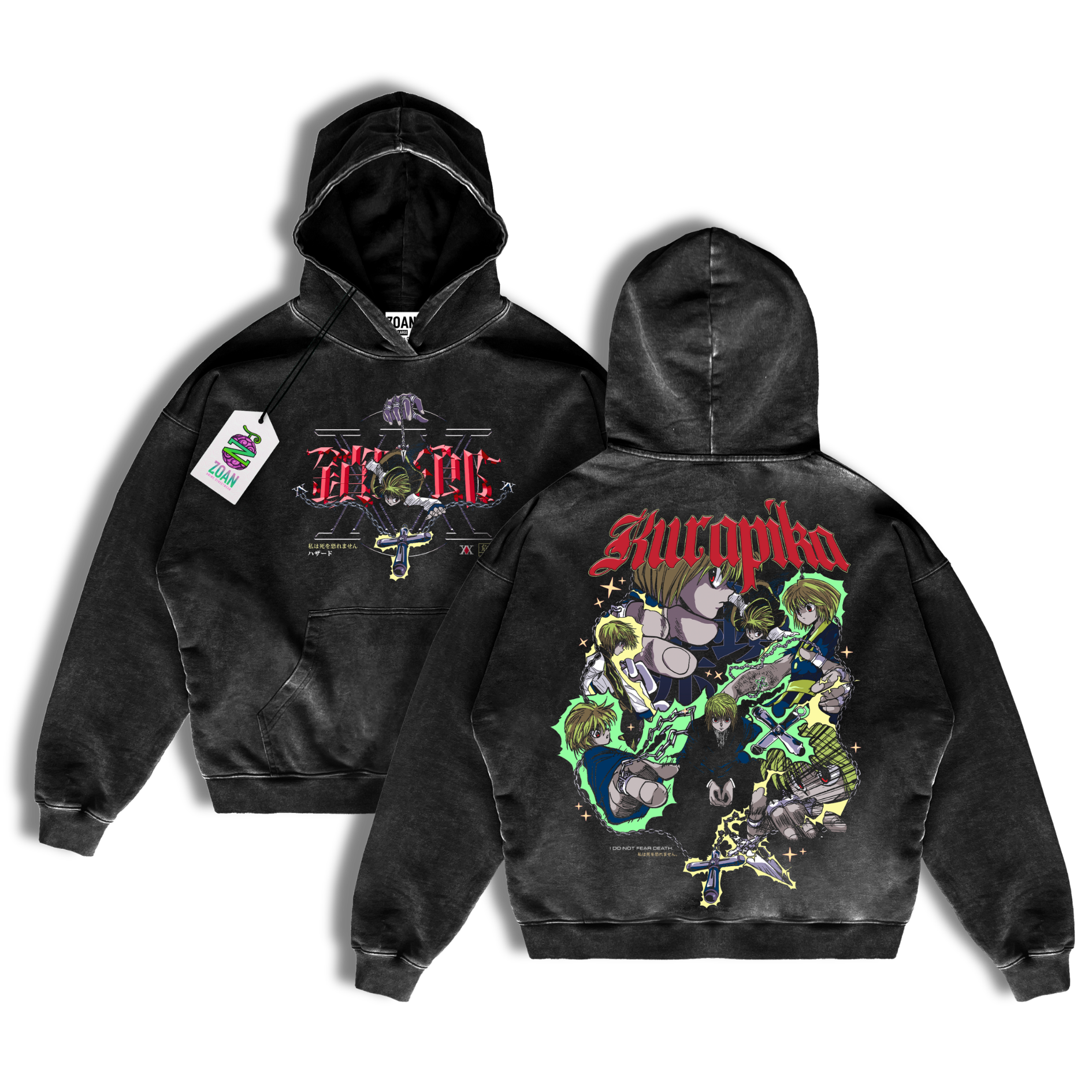 PREVENTA - Polerón Acid Wash Kurapika: The Spider's Judge - Hunter x Hunter