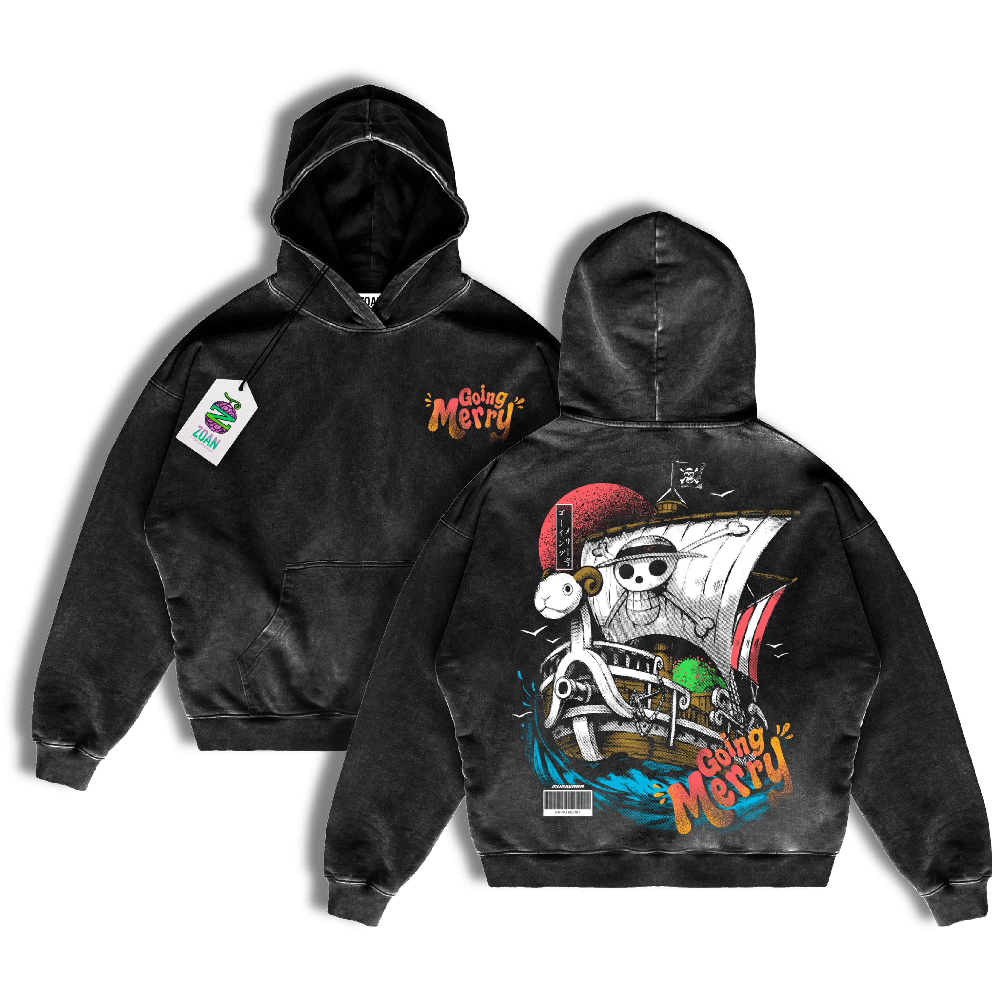 Polerón Going Merry: Our First Dream - Edición Especial Acid Wash - One Piece