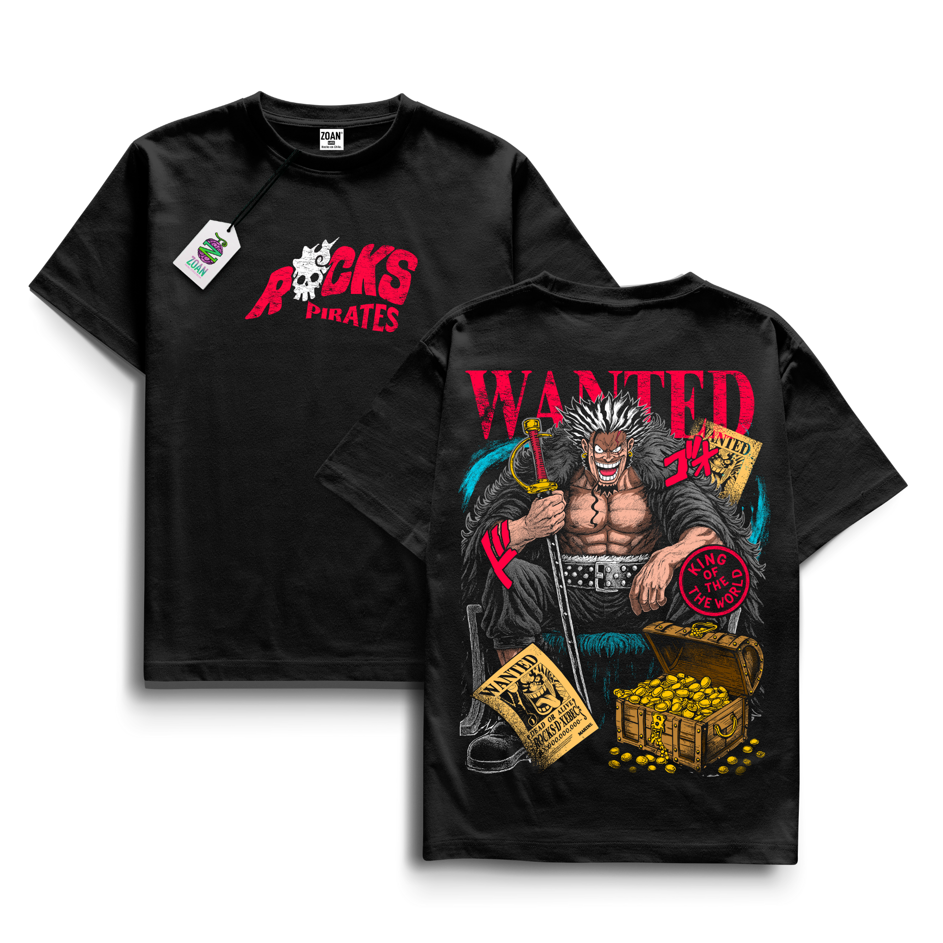 Polera Rocks D. Xebec: Captain Of Chaos - One Piece