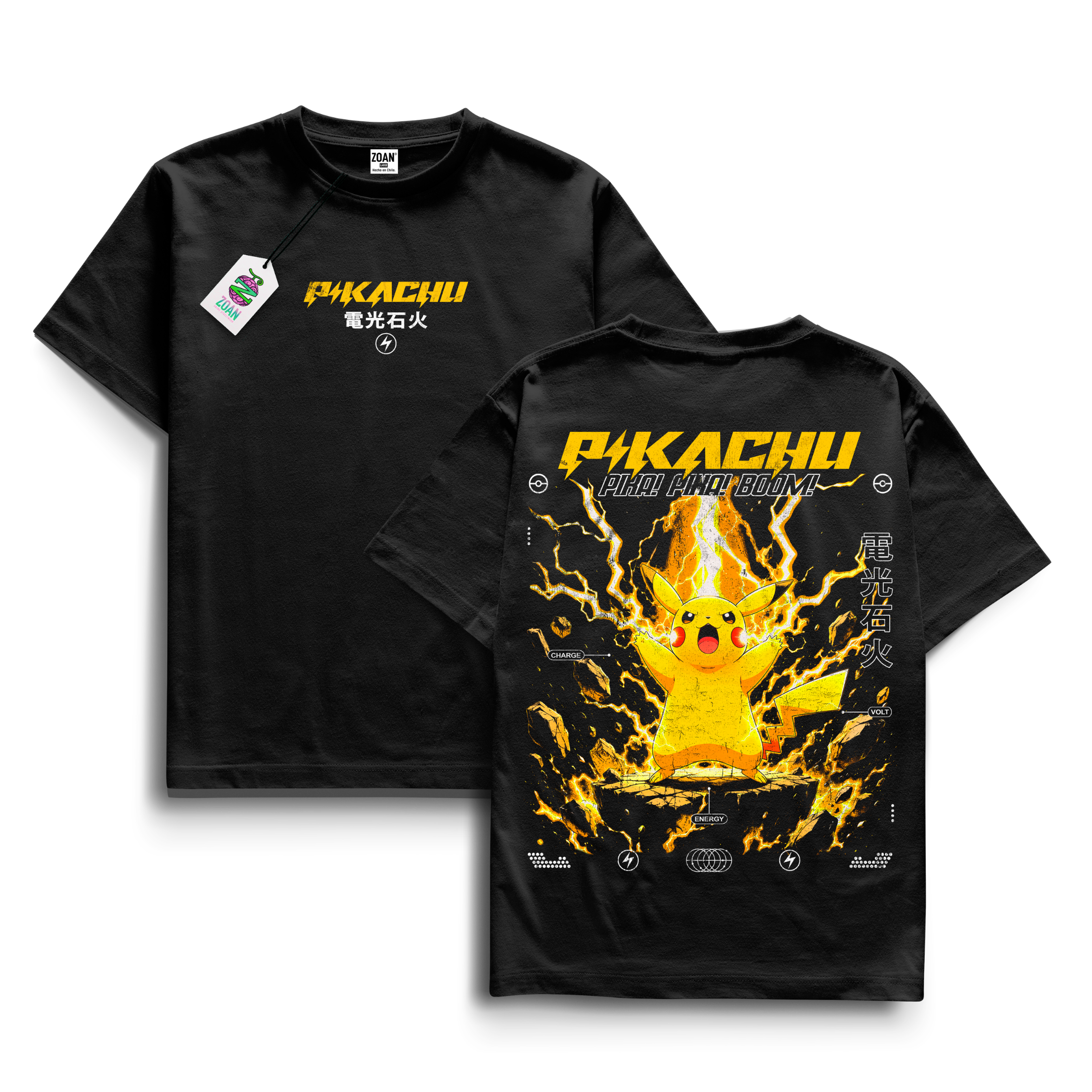 Polera Pikachu : Volt Burst - Pokémon