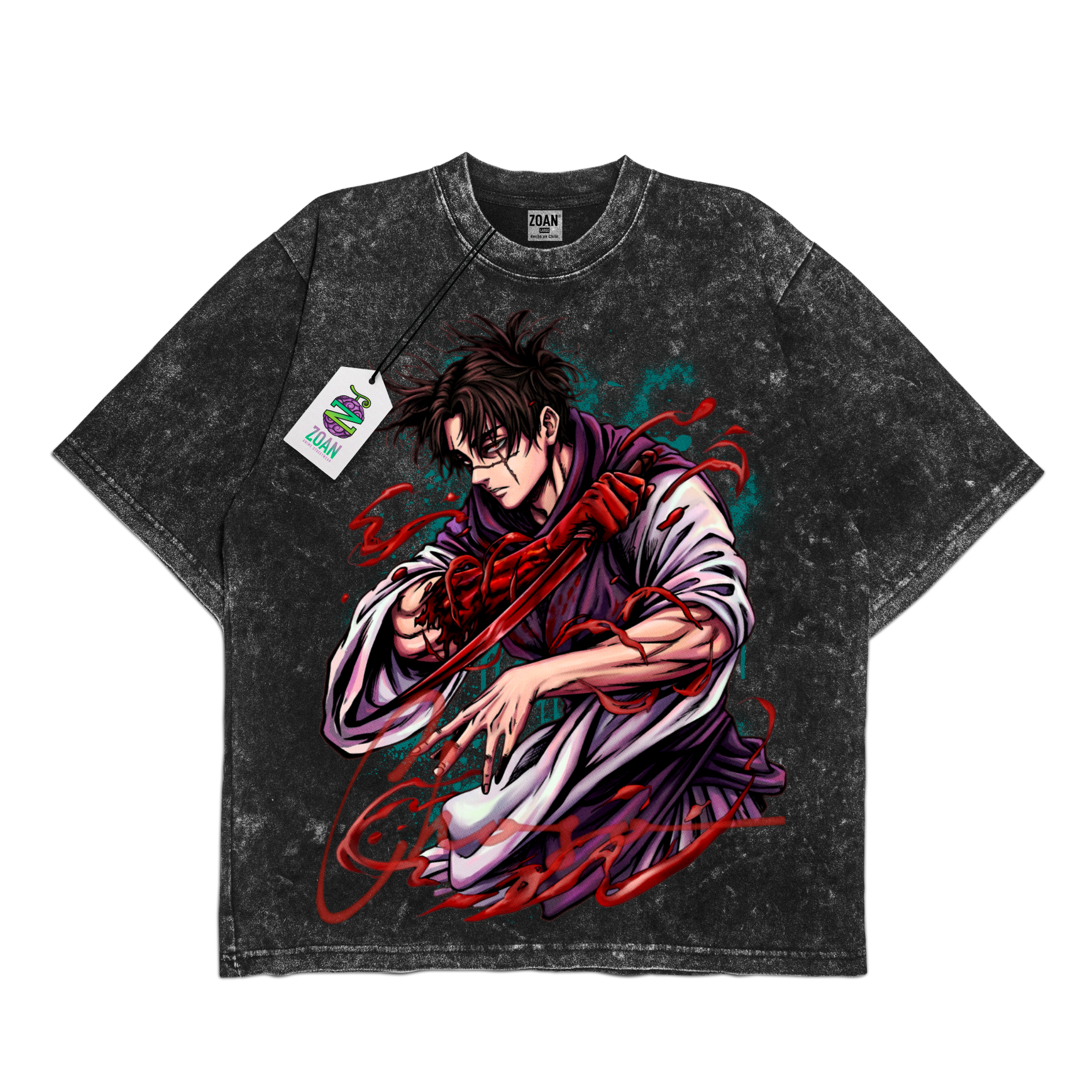 Polera Acid Wash Choso: Blood of Brotherhood - Jujutsu Kaisen