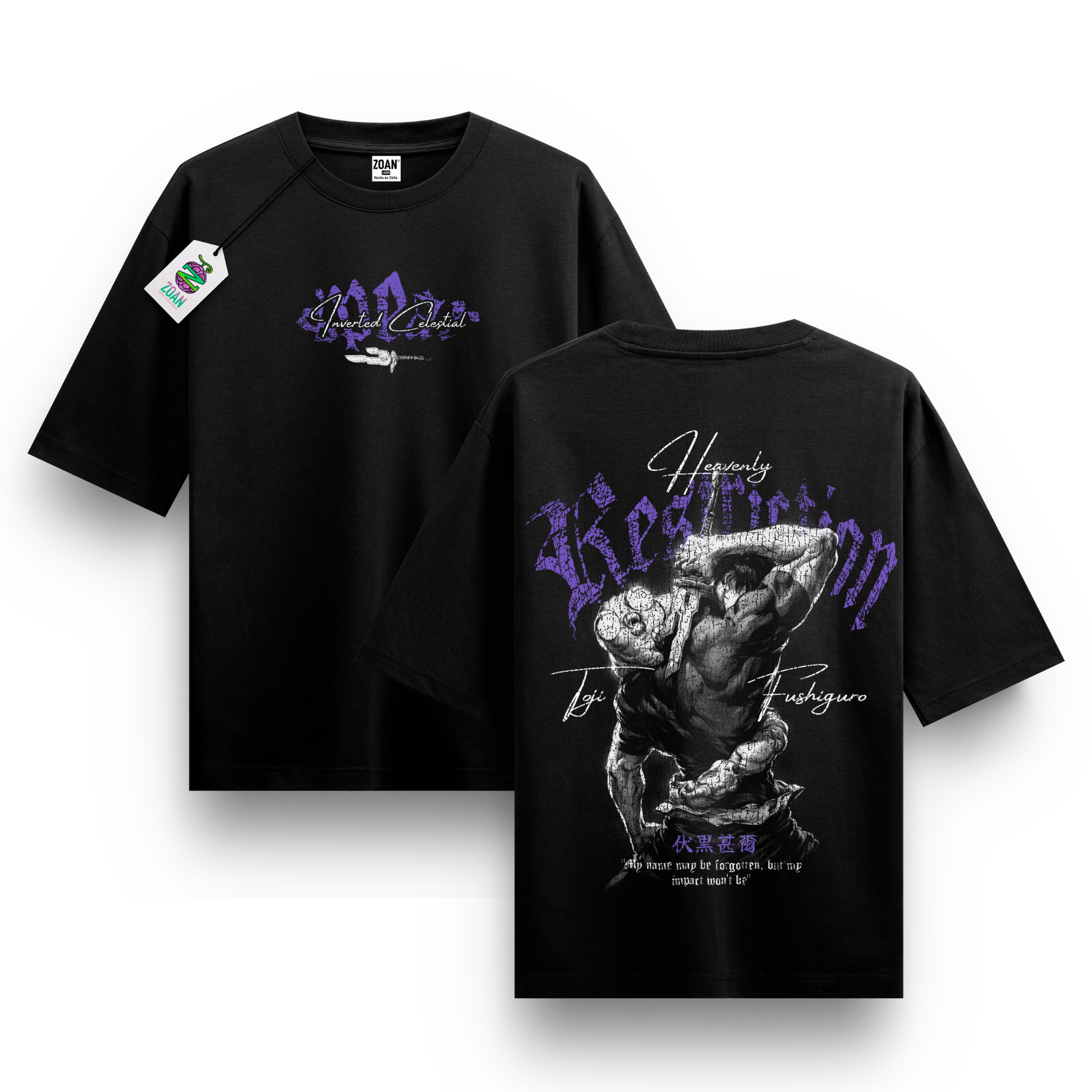 Polera Oversize Toji Fushiguro : Zero Cursed Energy - Jujutsu Kaisen