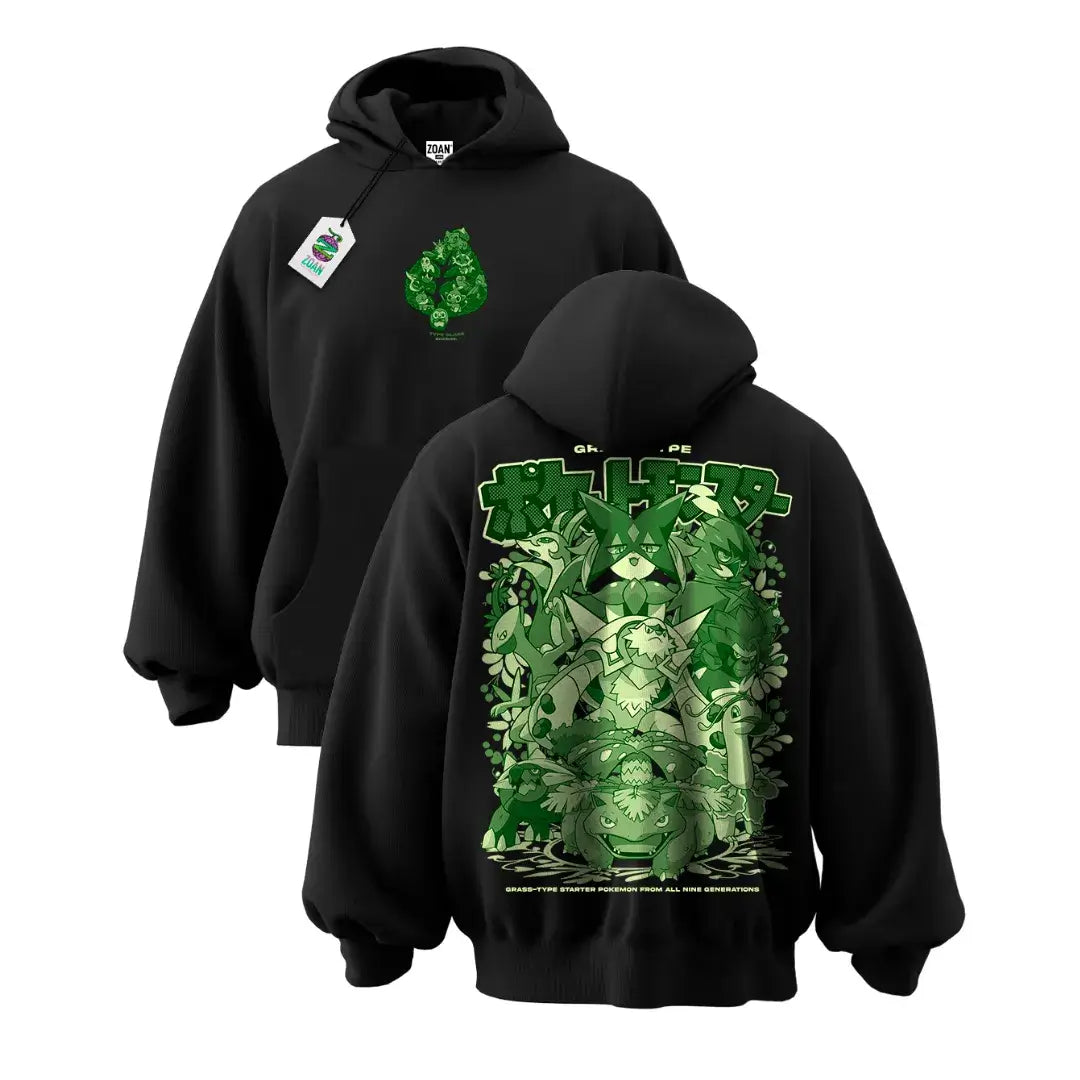 Polerón Iniciales Tipo Planta: Evoluciones (Monocromático) - Pokémon