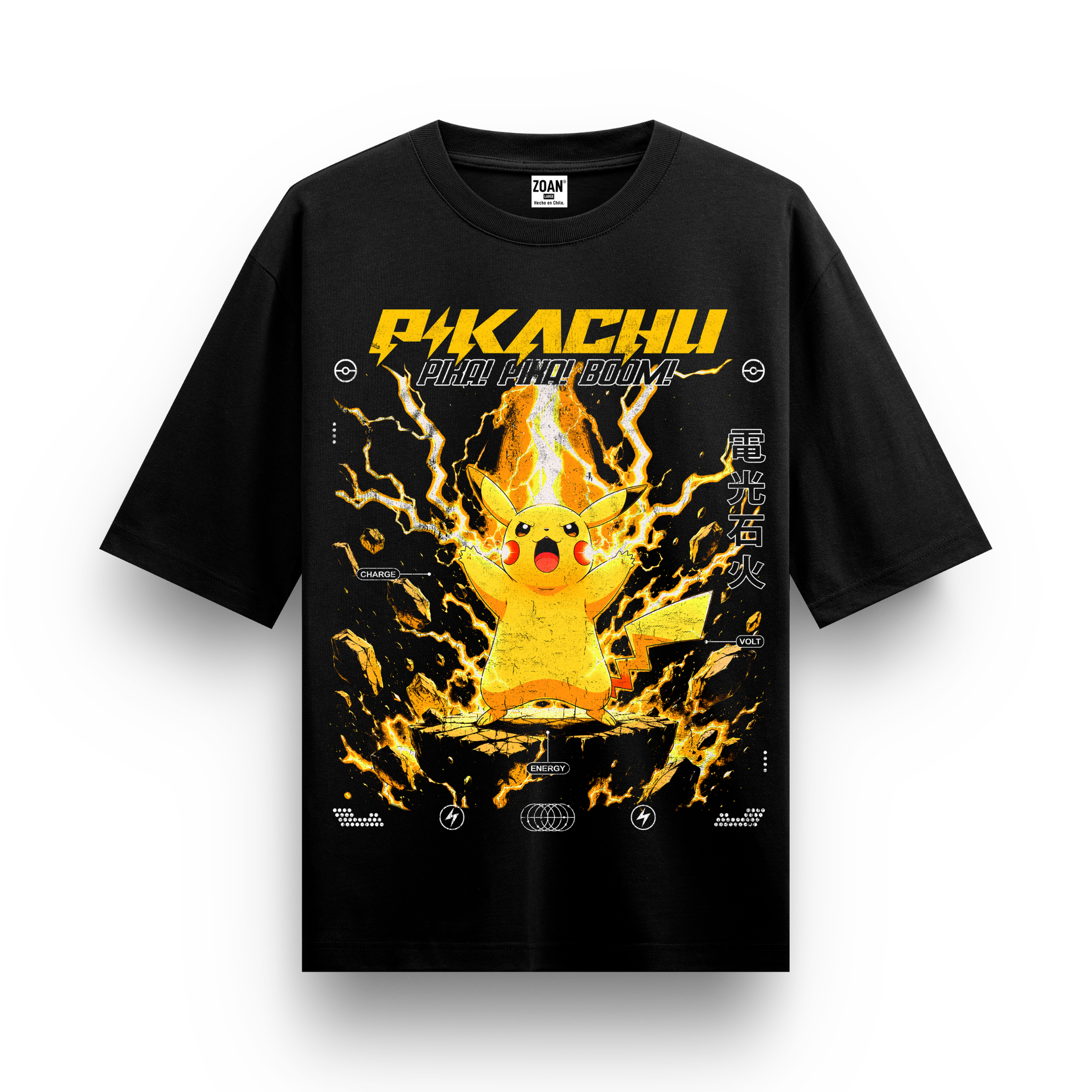 Polera Oversize Pikachu : Volt Burst - Pokémon