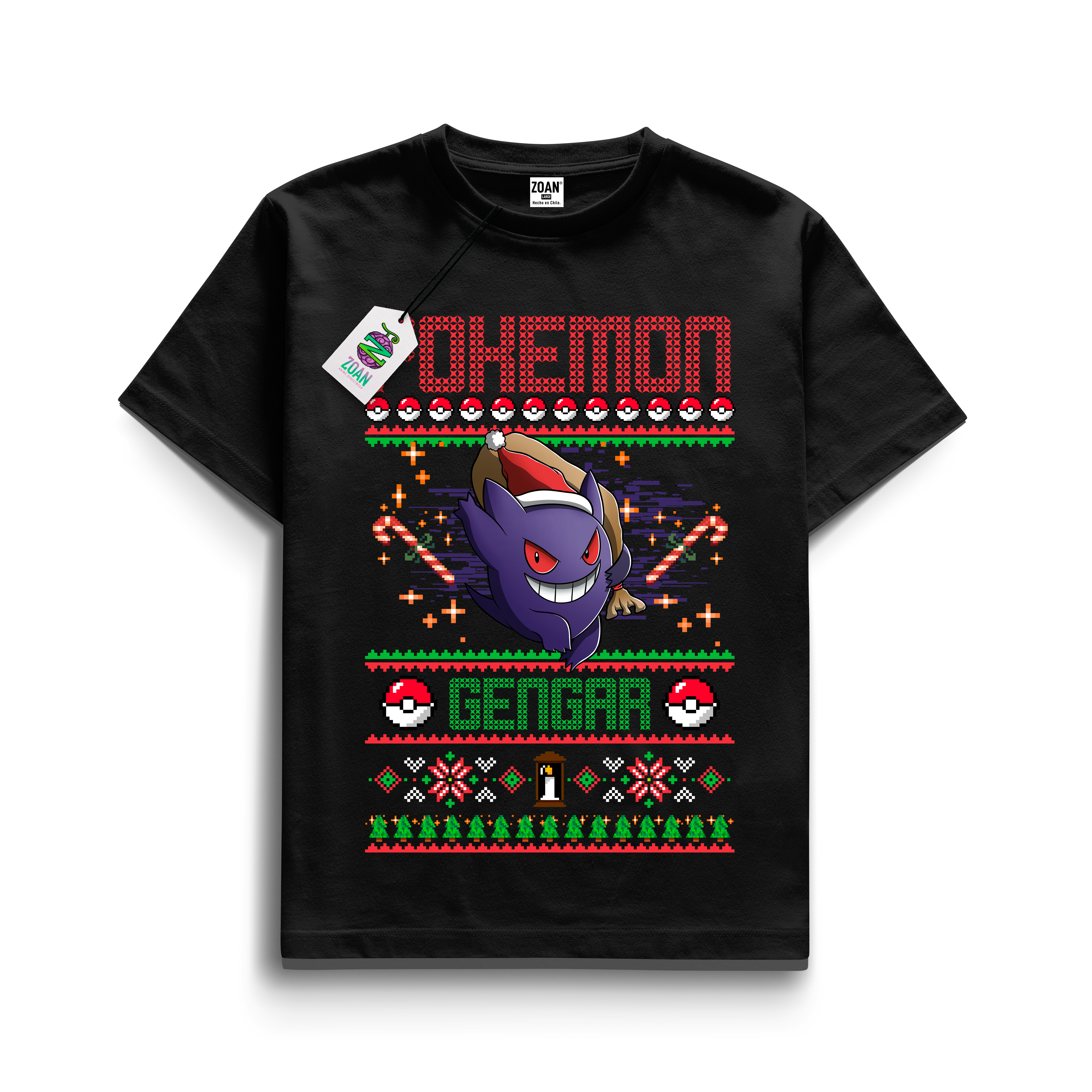 Polera Gengar Ladrón de Regalos: Edición Navideña - Pokémon