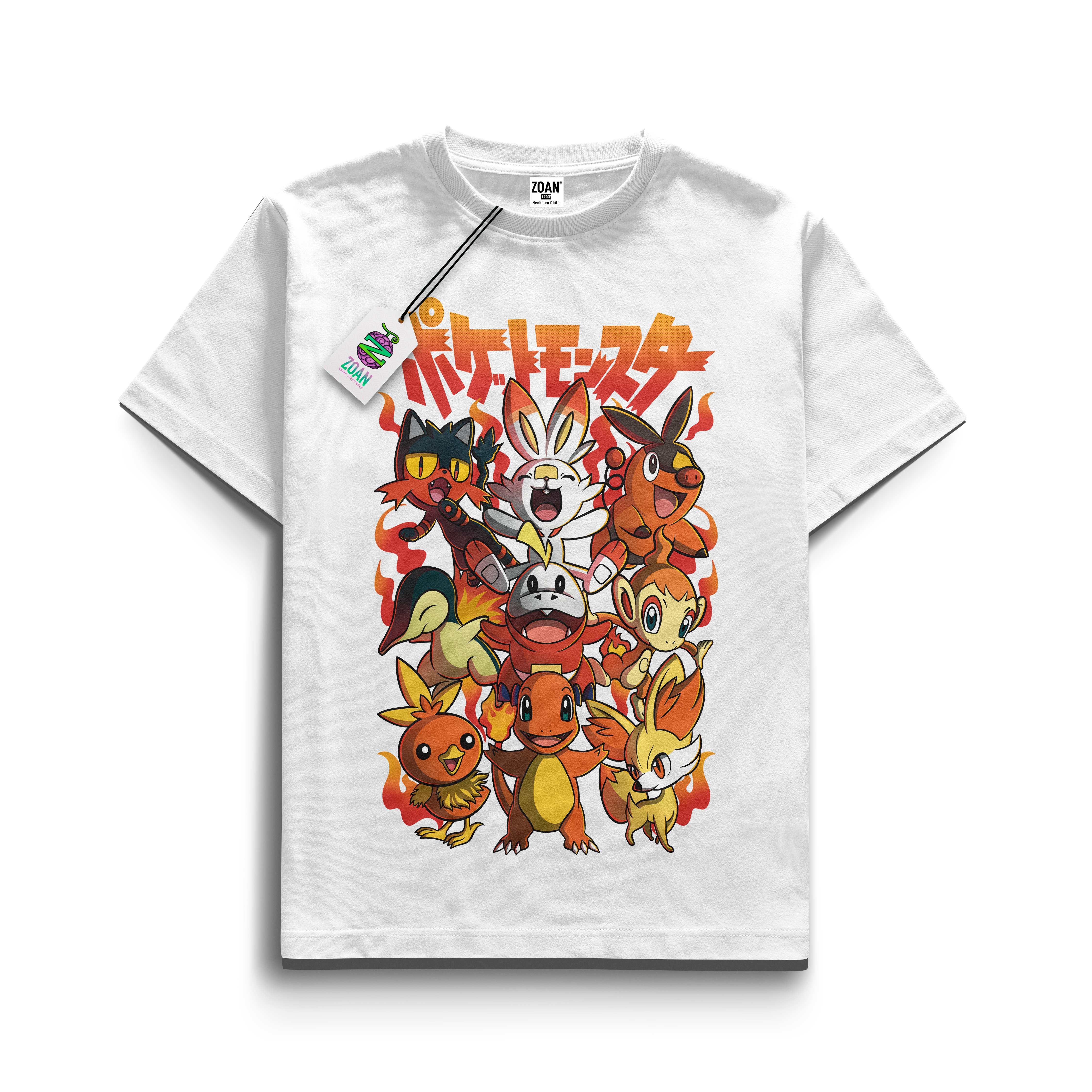 Polera Iniciales Tipo Fuego: Edición Especial - Pokémon