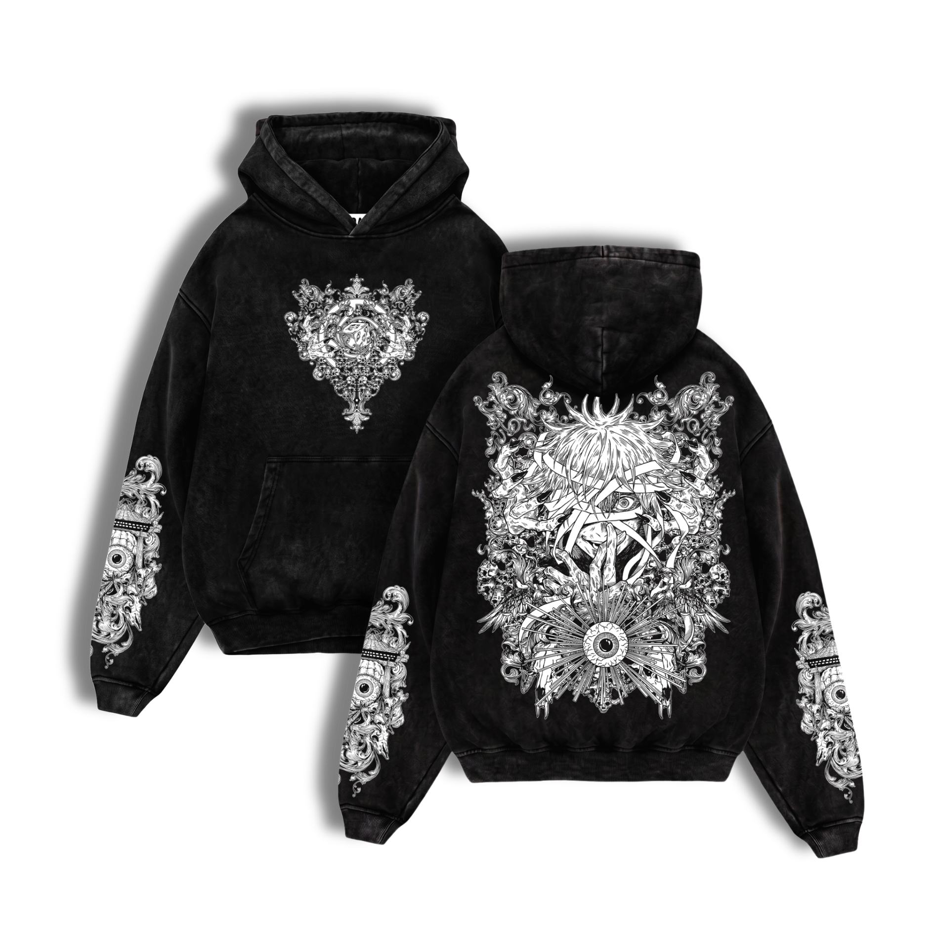 Polerón Acid Wash Satoru Gojo: Infinite Judgment - Jujutsu Kaisen