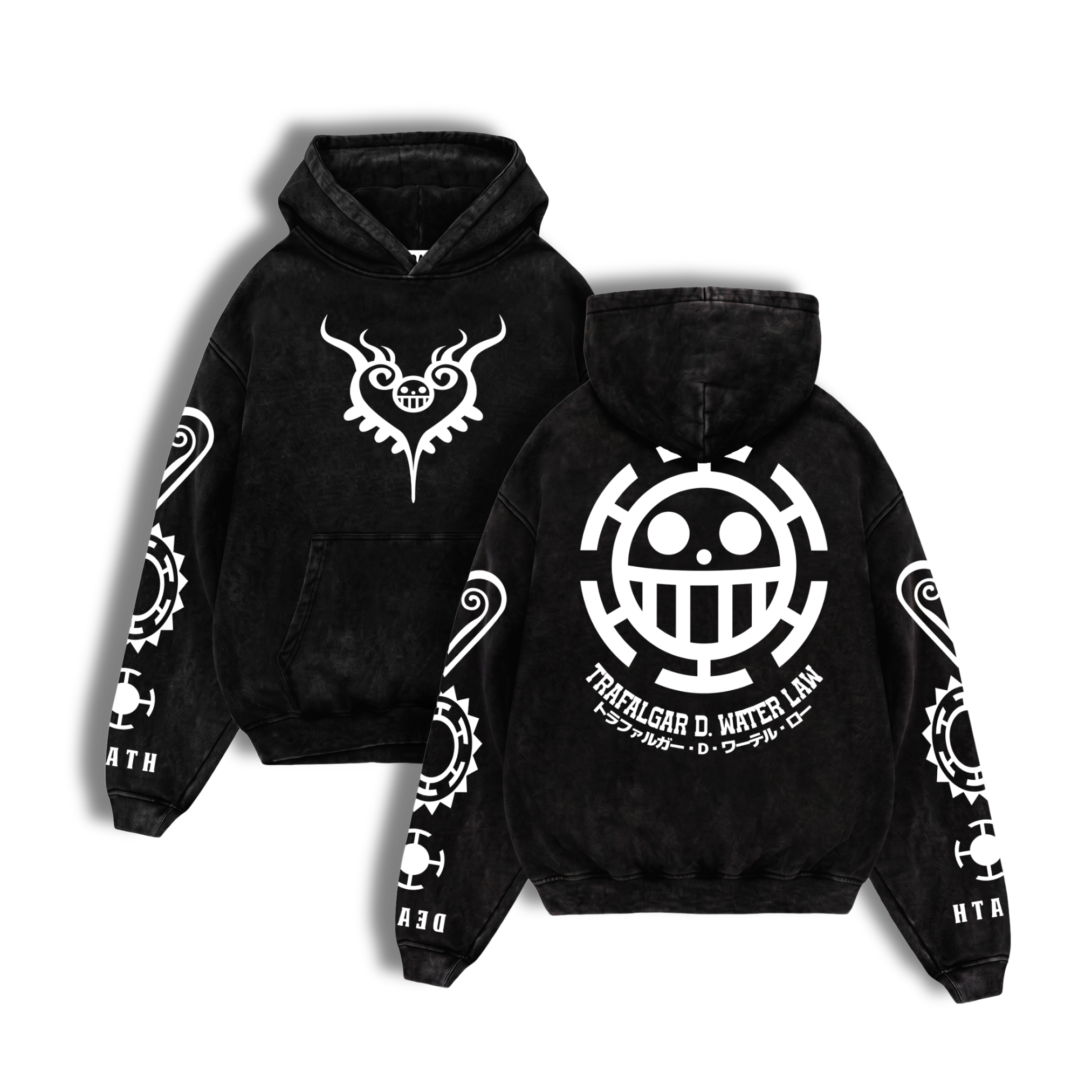 Polerón Acid Wash Trafalgar Law Tattoos - One Piece