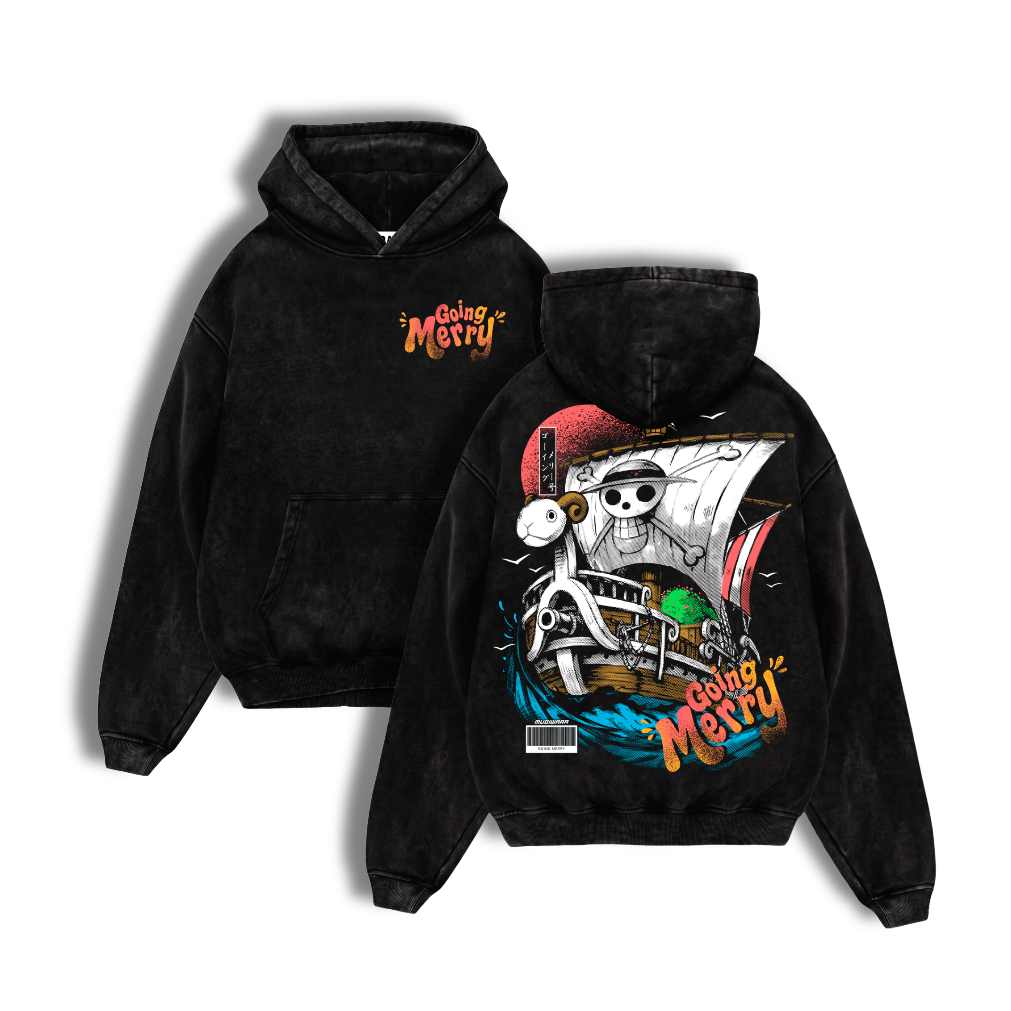 Polerón Acid Wash Going Merry: Our First Dream - One Piece