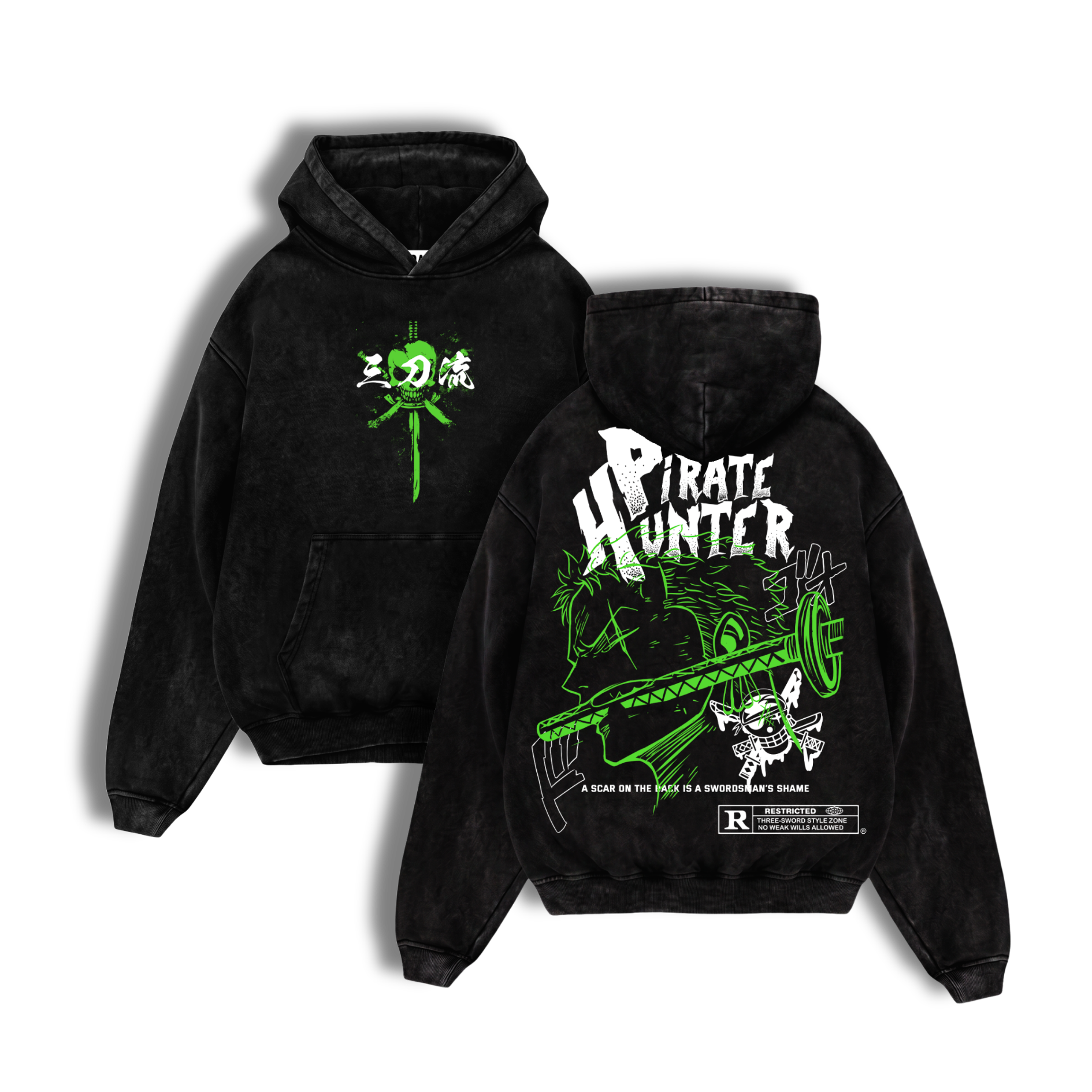 Polerón Acid Wash Roronoa Zoro: The Promise of the Pirate Hunter - One Piece