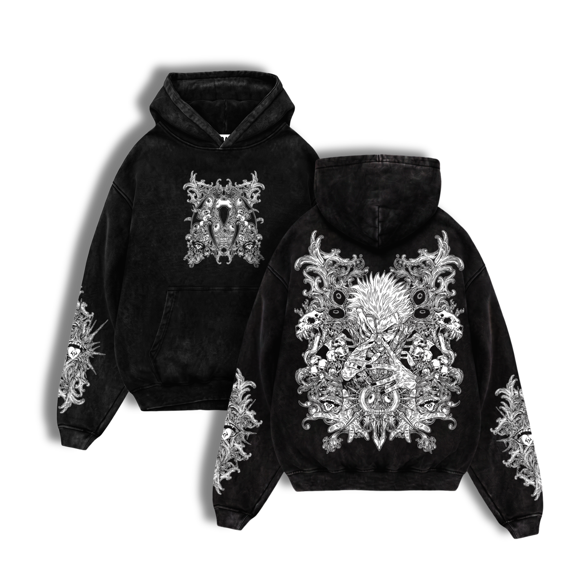 Polerón Acid Wash Ryomen Sukuna: Malevolent Shrine - Jujutsu Kaisen