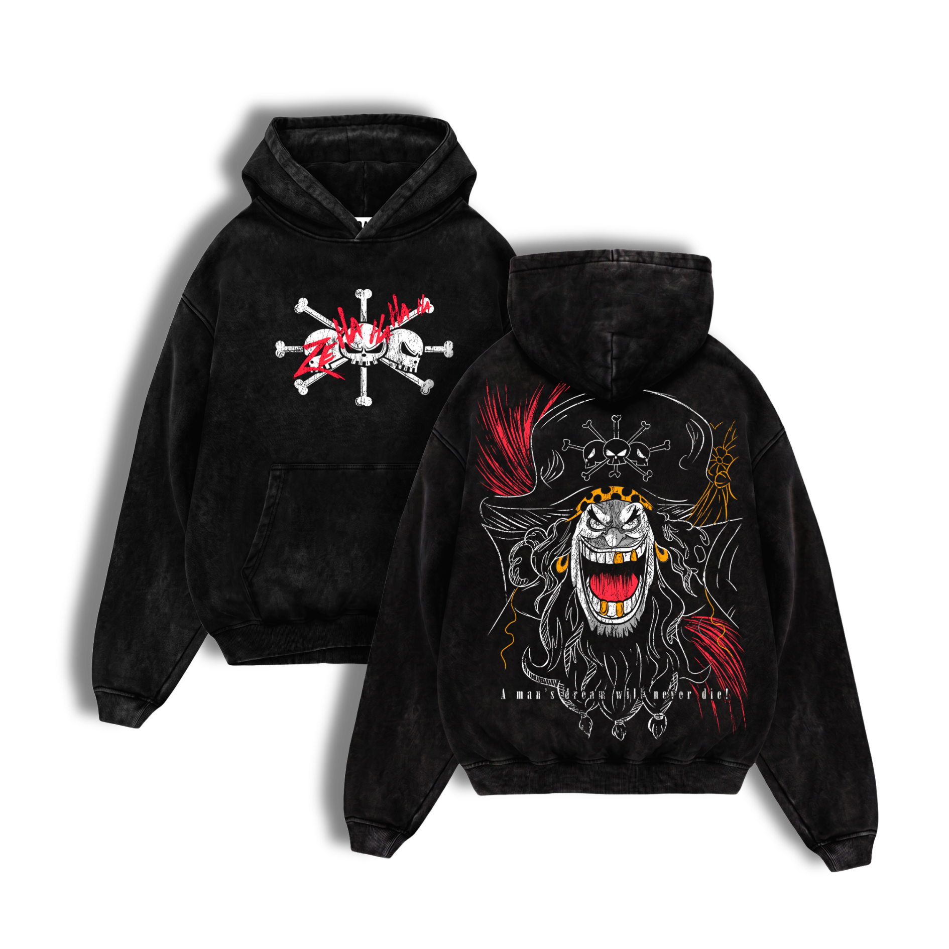 Polerón Acid Wash Kurohige: A Man’s Dream Will Never Die! - One Piece