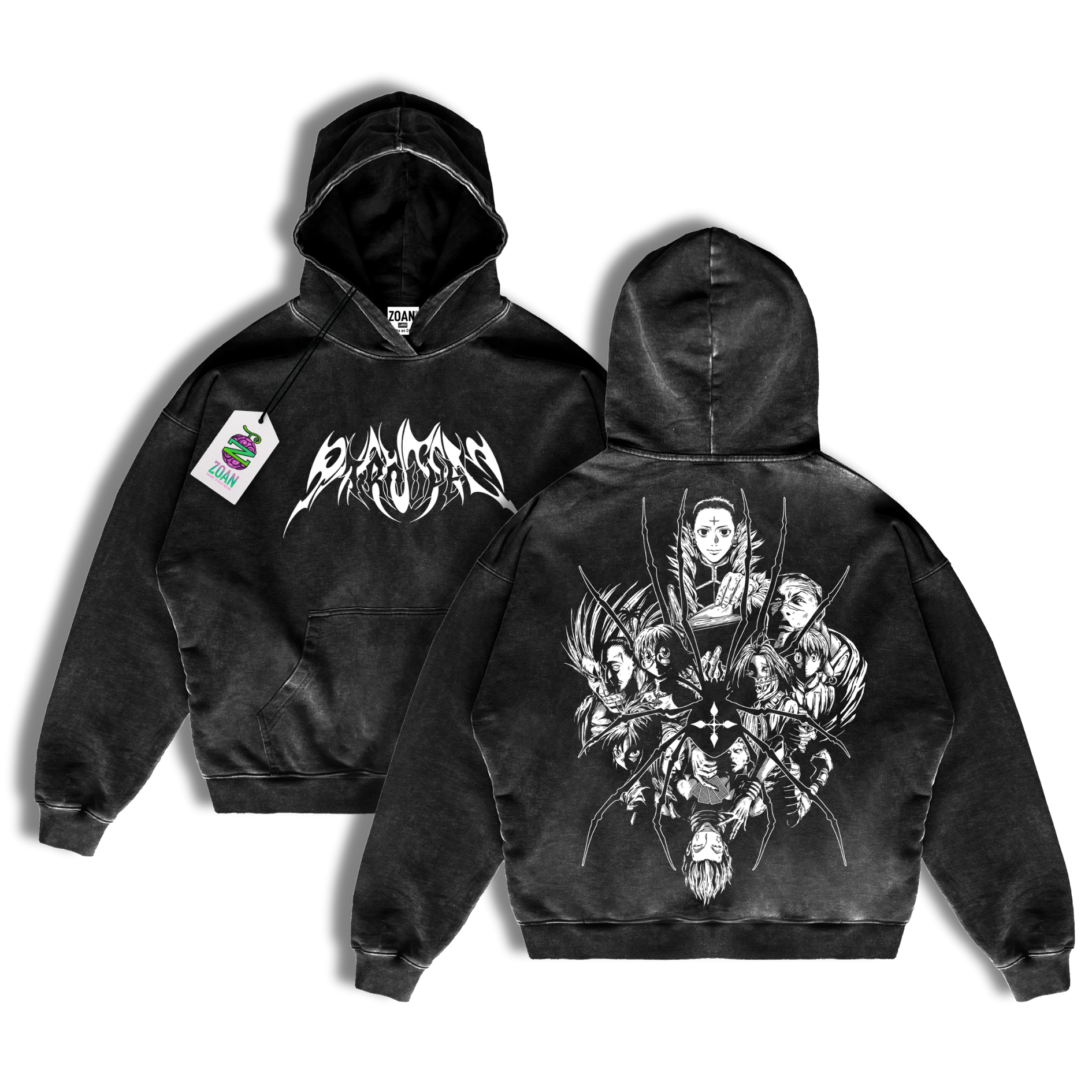 Hoodie Acid Wash Gen'ei Ryodan: Ashes of meteor - Hunter x Hunter