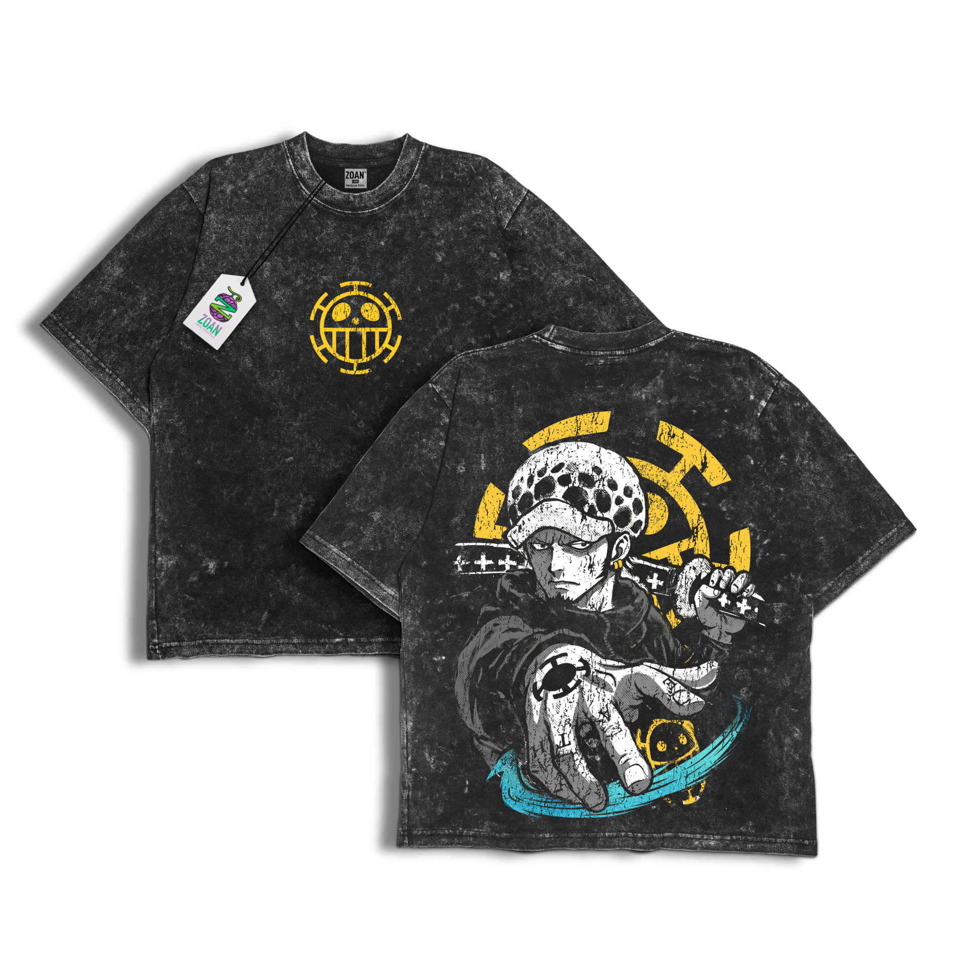Polera Acid Wash Trafalgar D. Water Law: ROOM - One Piece