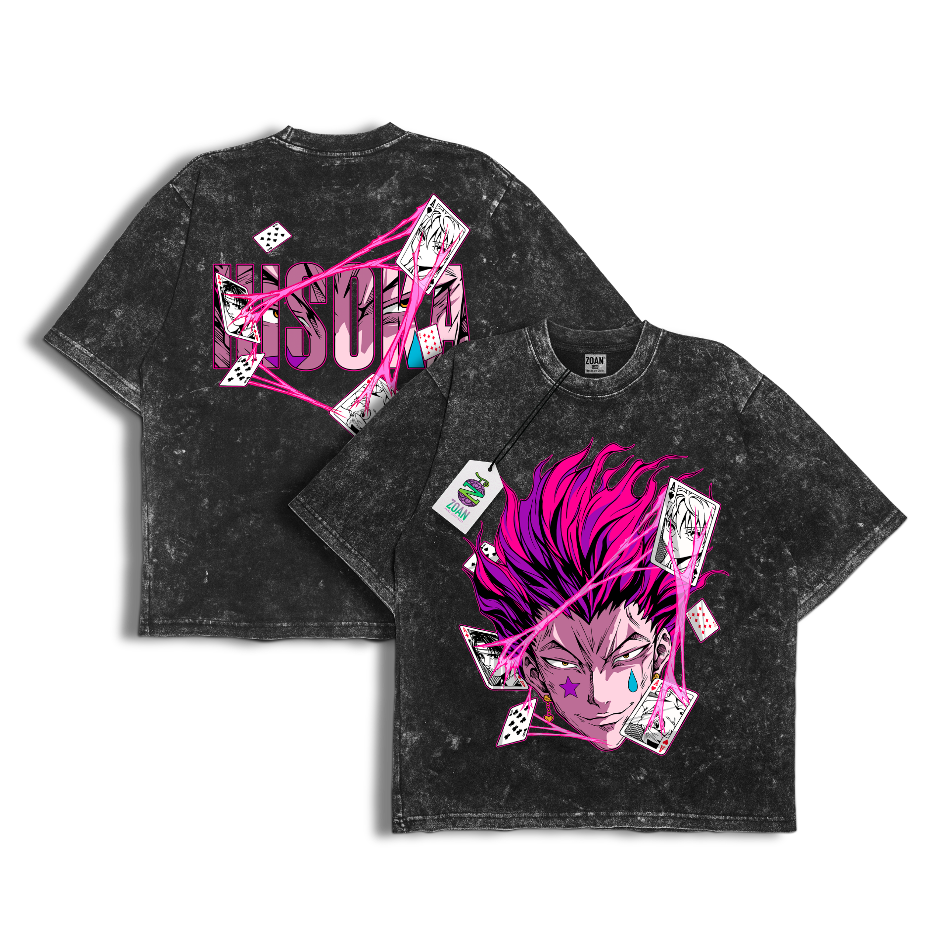 Polera Acid Wash Hisoka Morow: Grim Magician - Hunter x Hunter