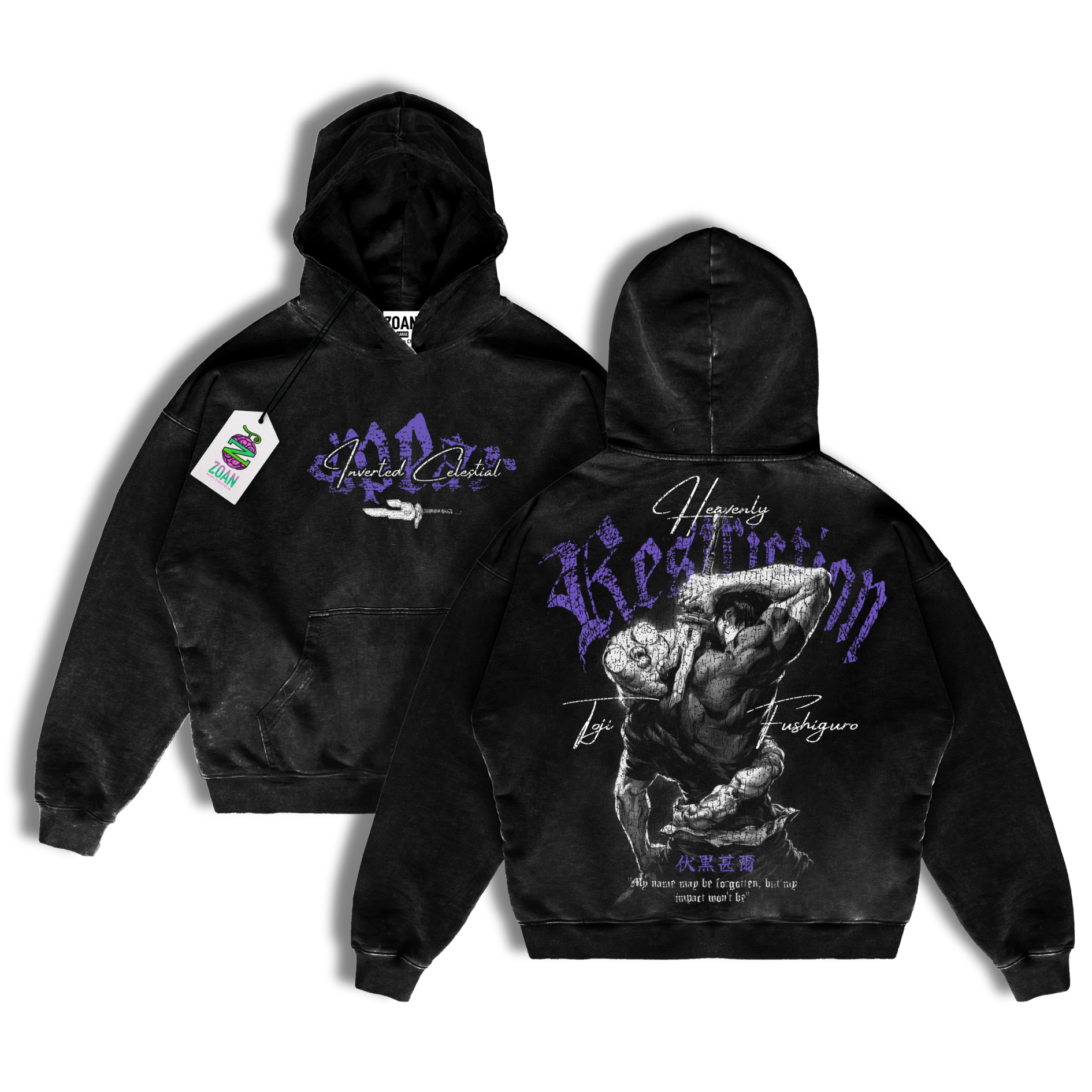 PREVENTA - Polerón Toji Fushiguro : Zero Cursed Energy - Jujutsu Kaisen