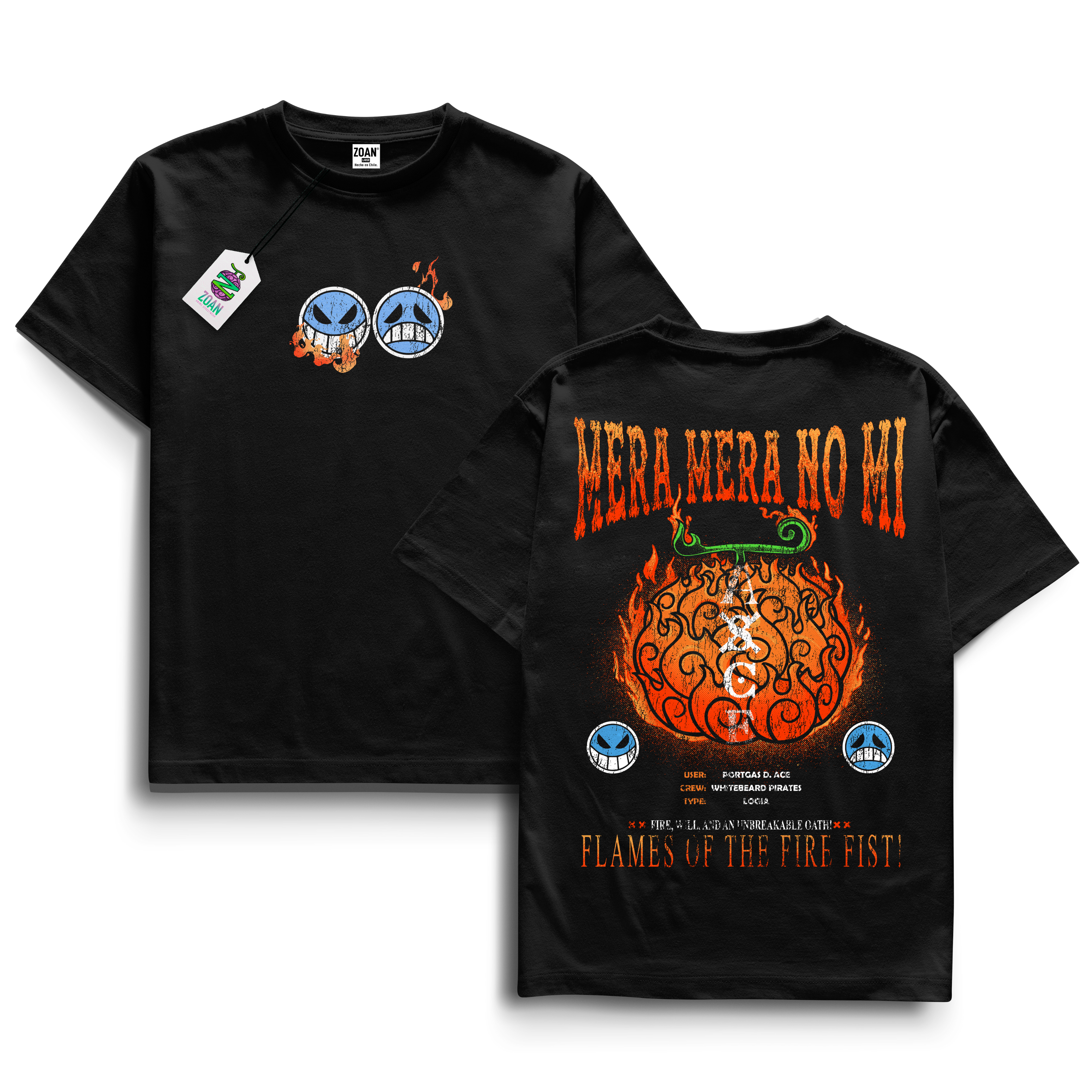 Polera Devil Fruit: Mera Mera No Mi - One Piece
