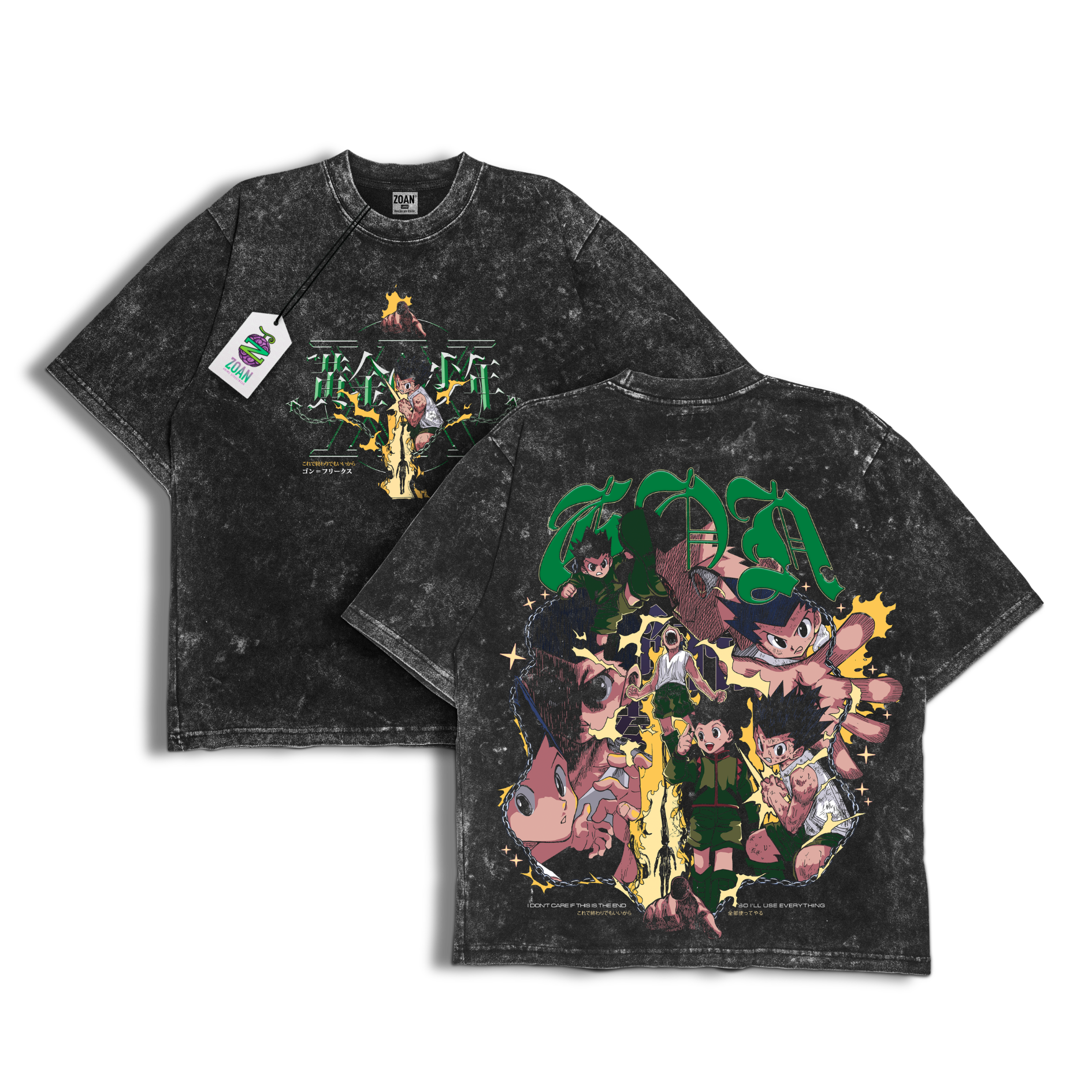 Polera Acid Wash Gon Freecs: Monstrous Purity - Hunter x Hunter