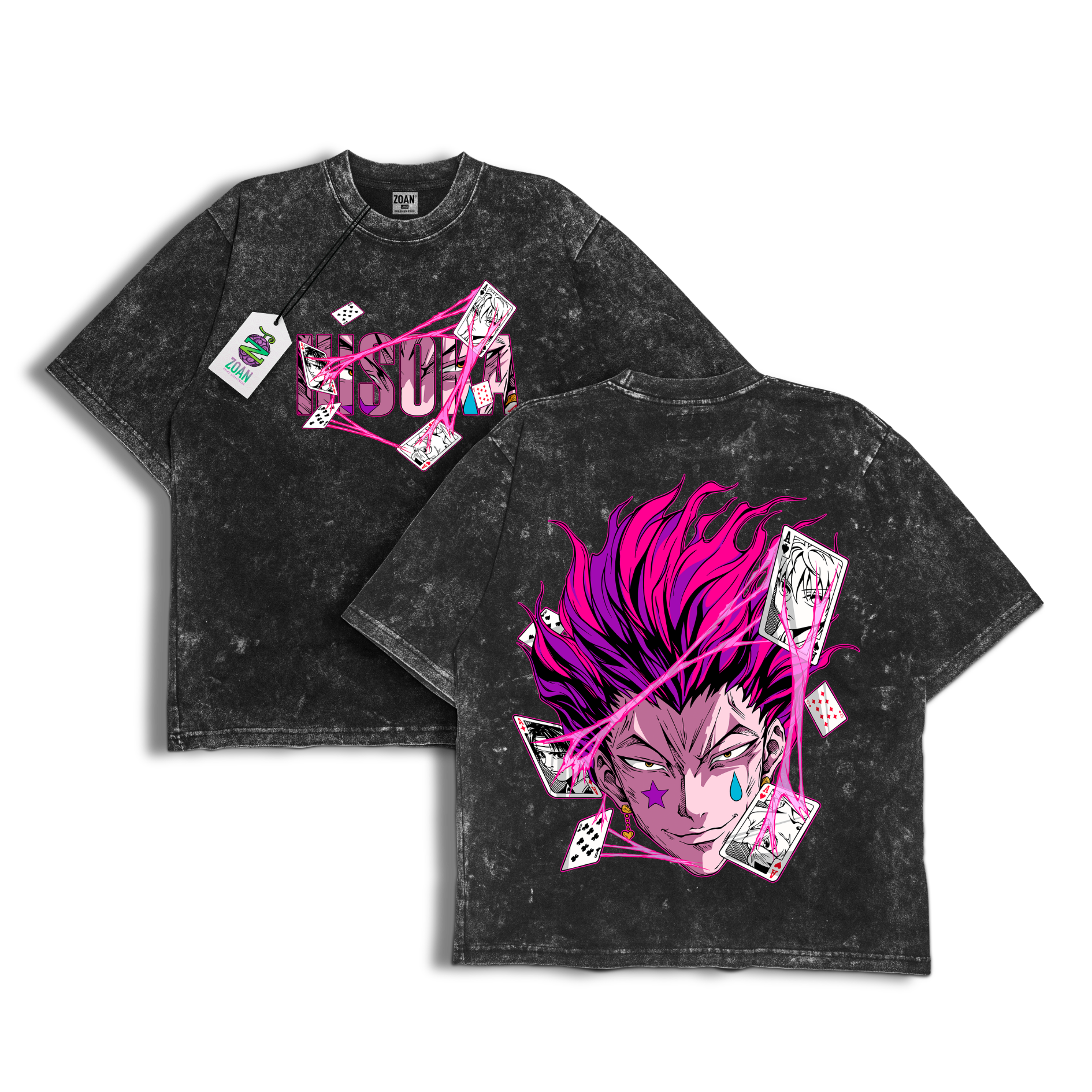 Polera Acid Wash Hisoka Morow: Grim Magician - Hunter x Hunter