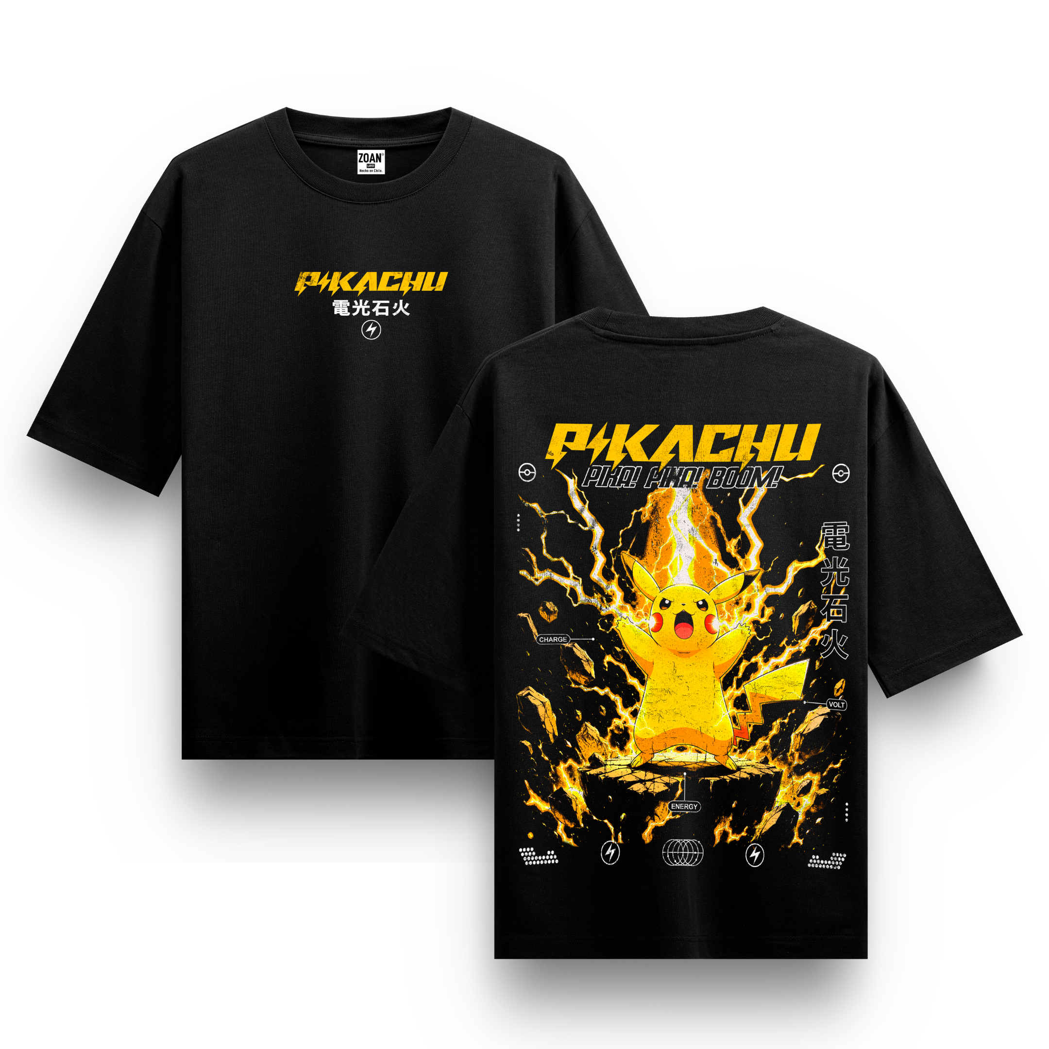 Polera Oversize Pikachu : Volt Burst - Pokémon