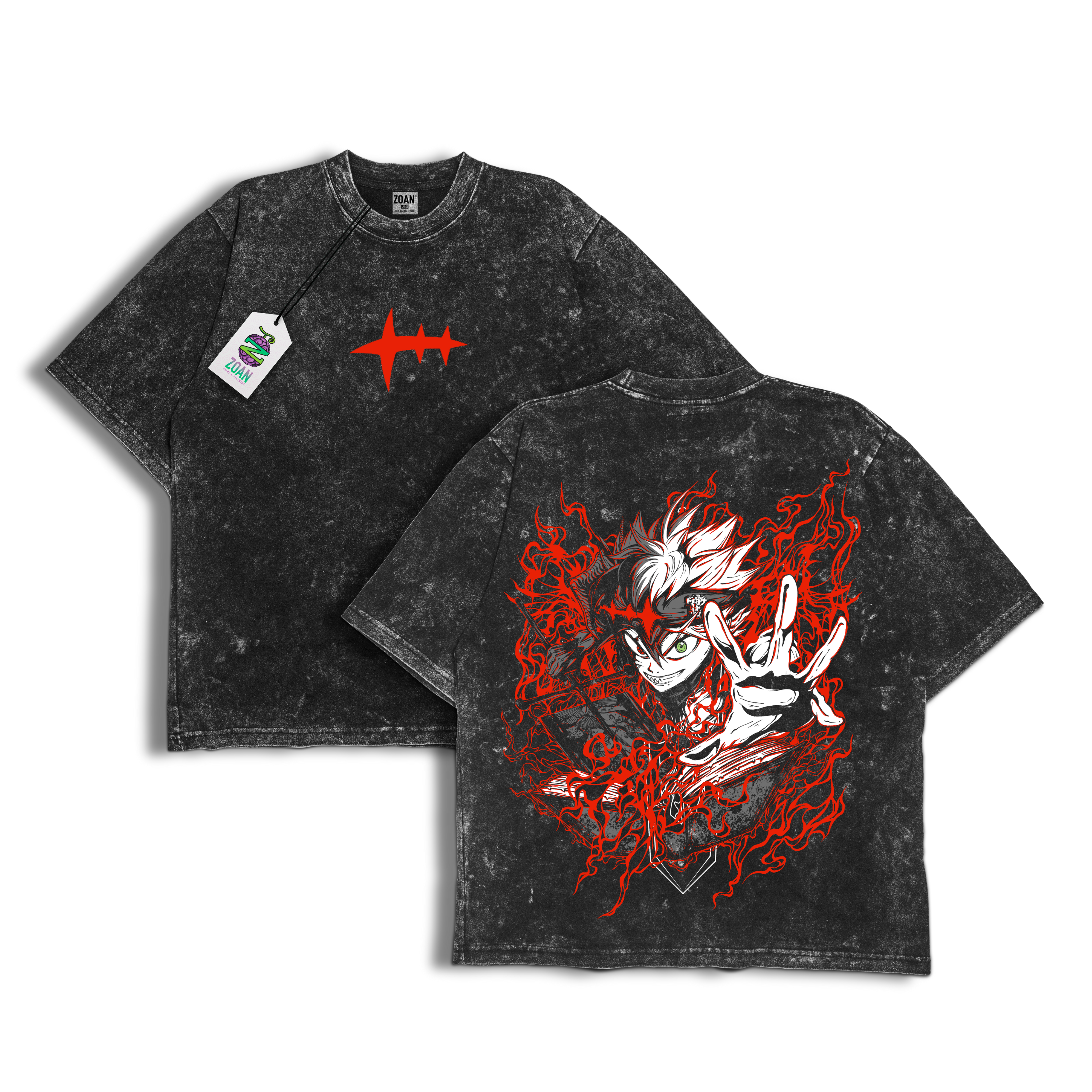 Polera Acid Wash Asta: My magic is never giving up - Black Clover