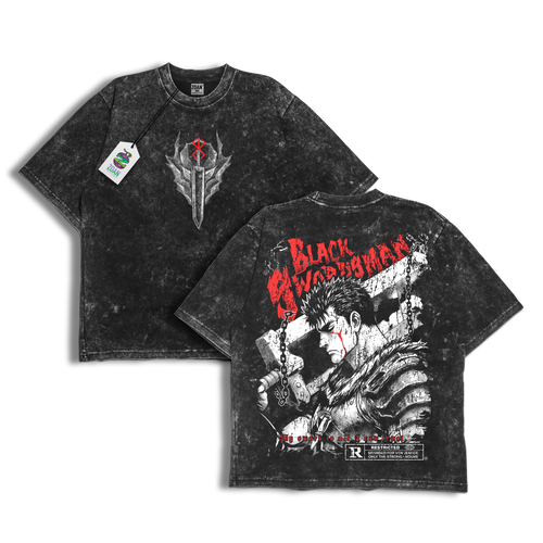 Polera Acid Wash Guts: Black Swordsman - Berserk