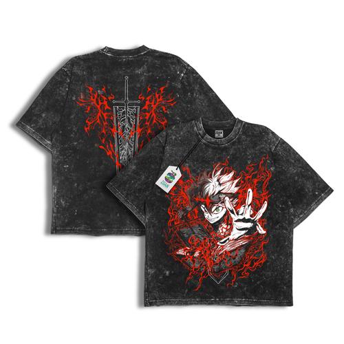 Polera Acid Wash Asta: My Magic Is Never Giving Up - Black Clover
