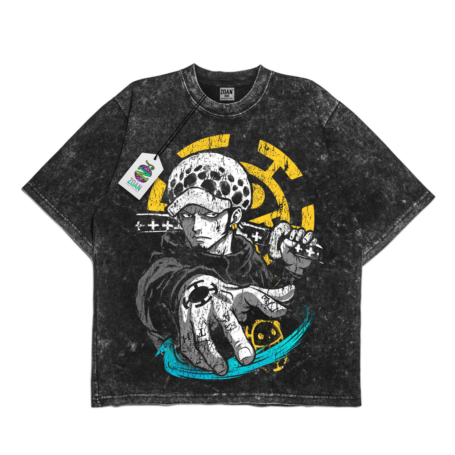Polera Acid Wash Trafalgar D. Water Law: ROOM - One Piece