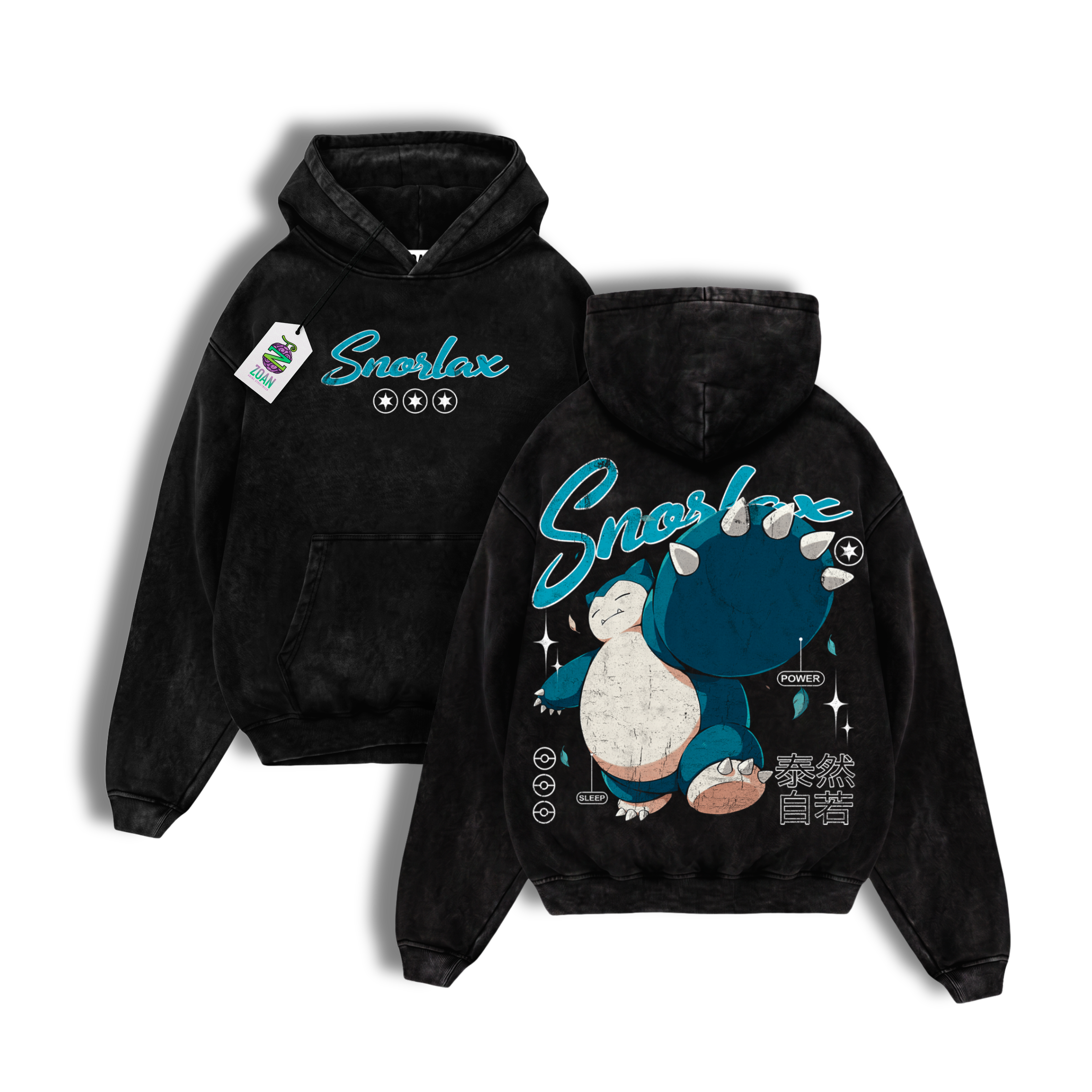 Polerón Acid Wash Snorlax: Sleep and Hunger - Pokémon