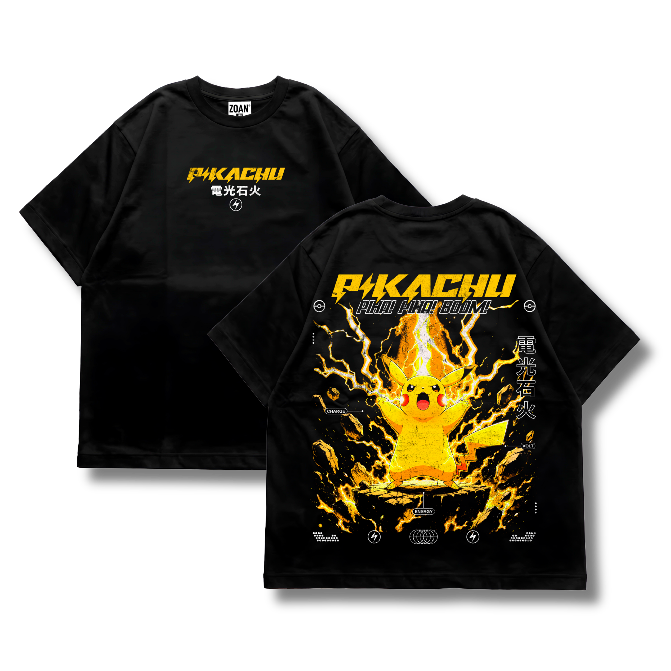 Polera Oversize Pikachu: Volt Burst - Pokémon