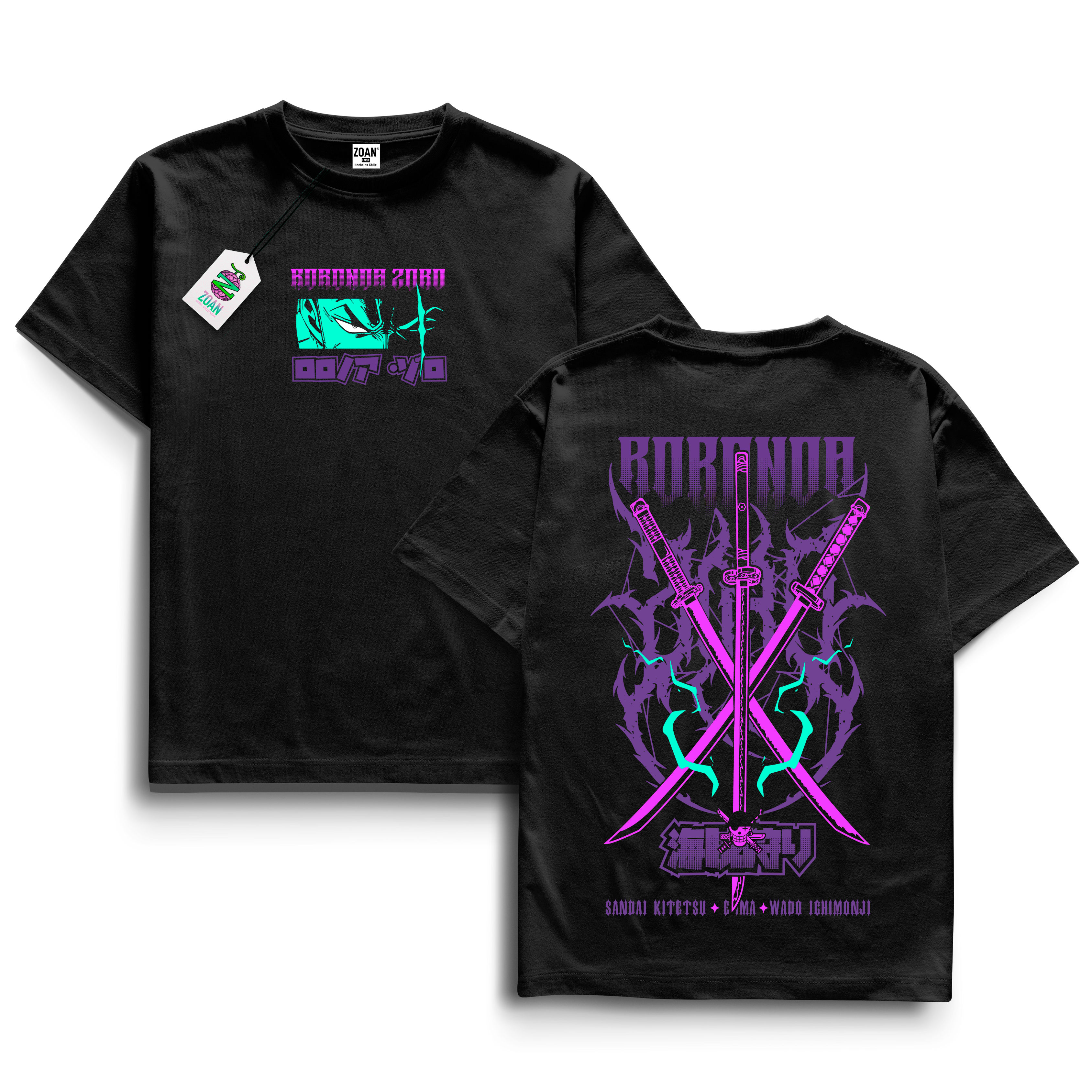 Polera Roronoa Zoro: The Art Of Three Swords - One Piece