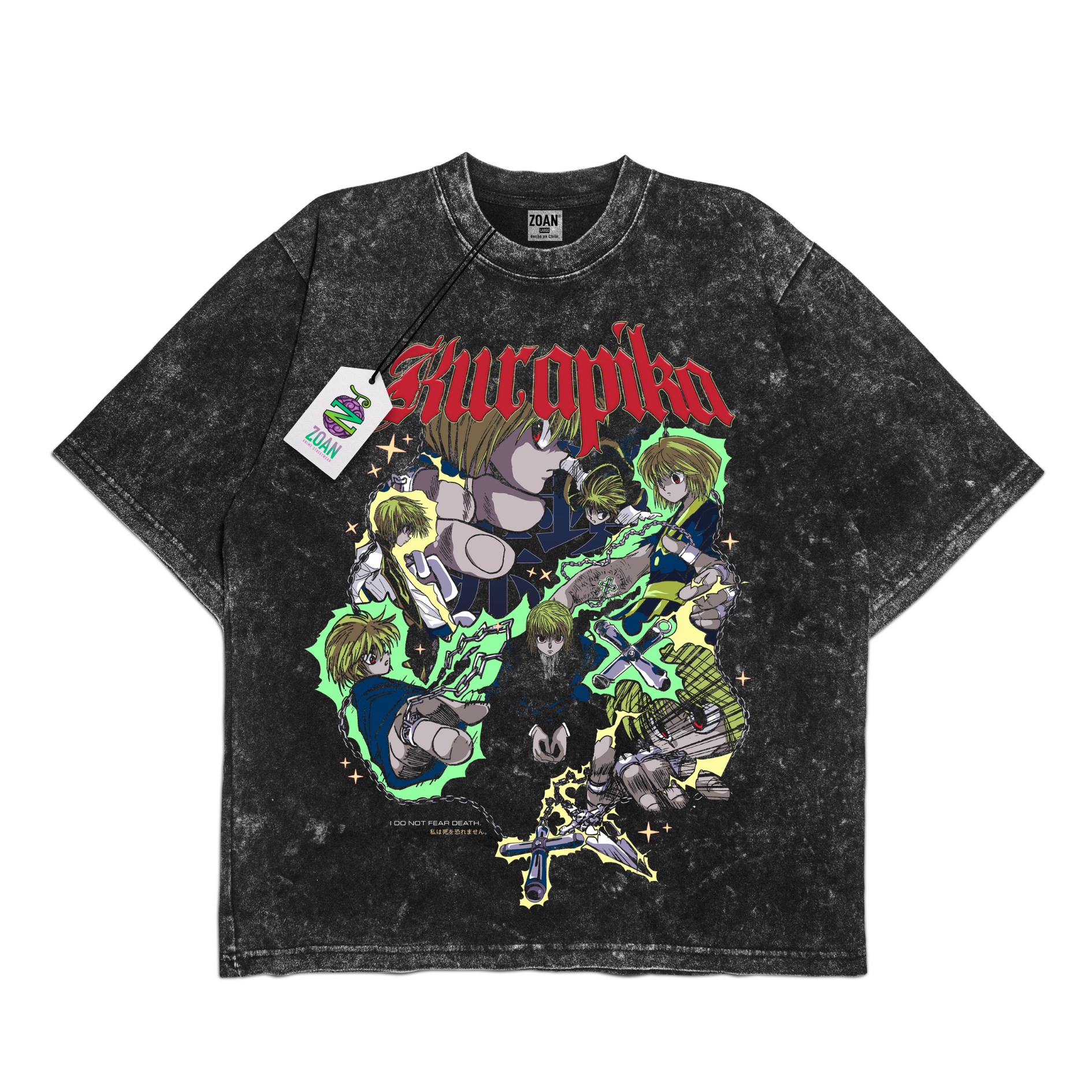 Polera Acid Wash Kurapika: The Spider's Judge - Hunter x Hunter