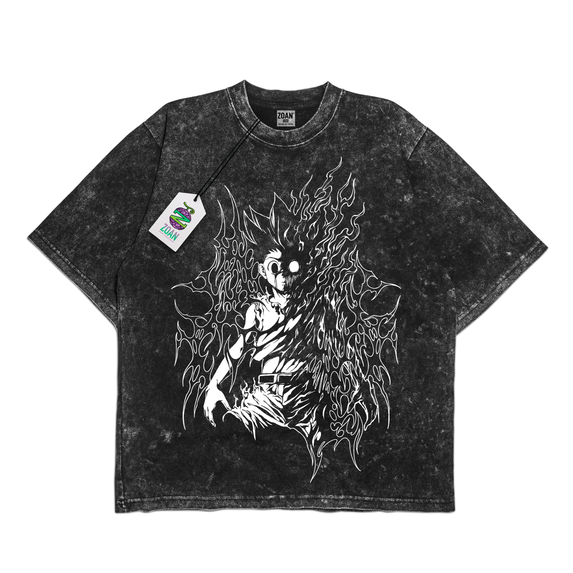 Polera Acid Wash Gon Freecs: Saigo no Kakugo - Hunter x Hunter