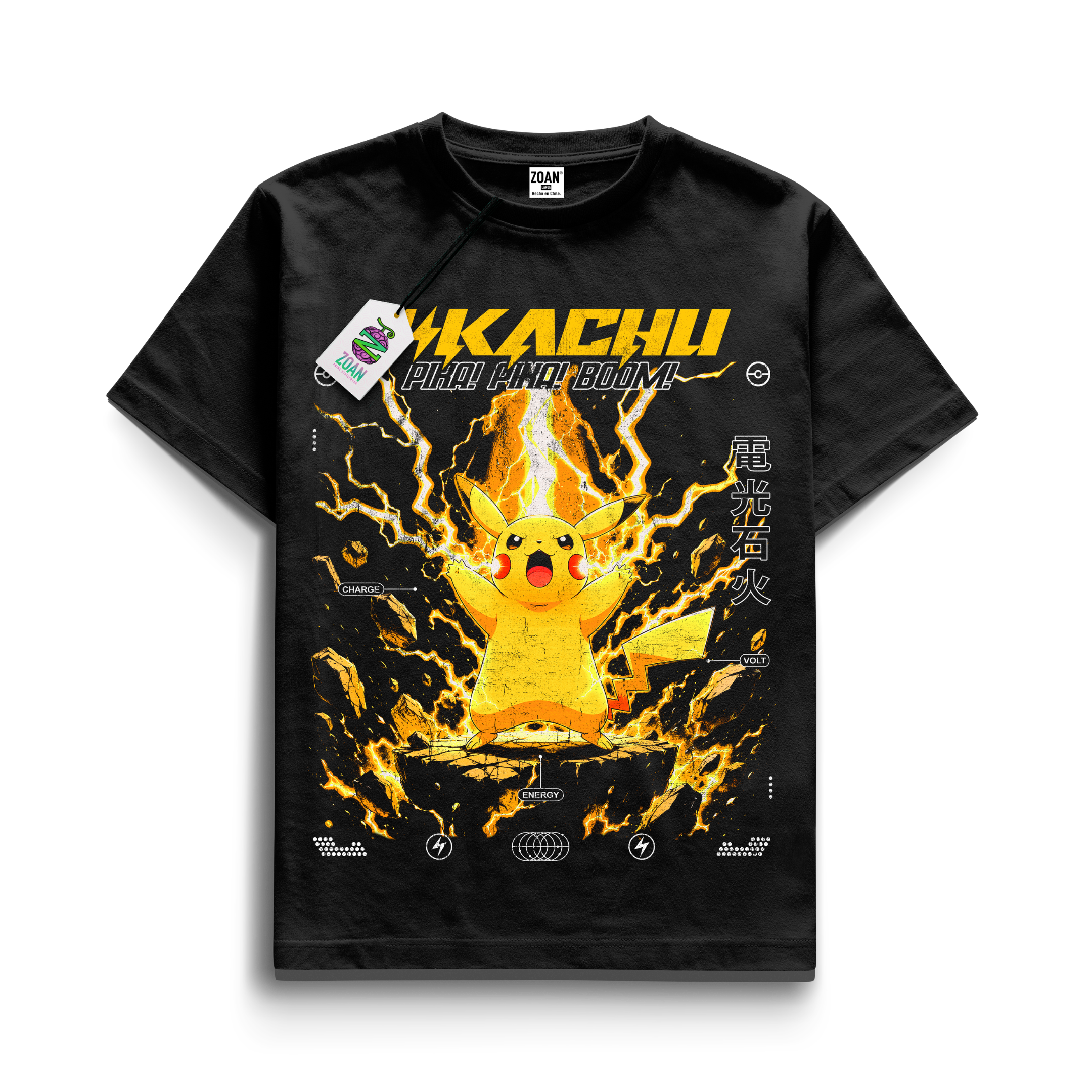 Polera Pikachu : Volt Burst - Pokémon