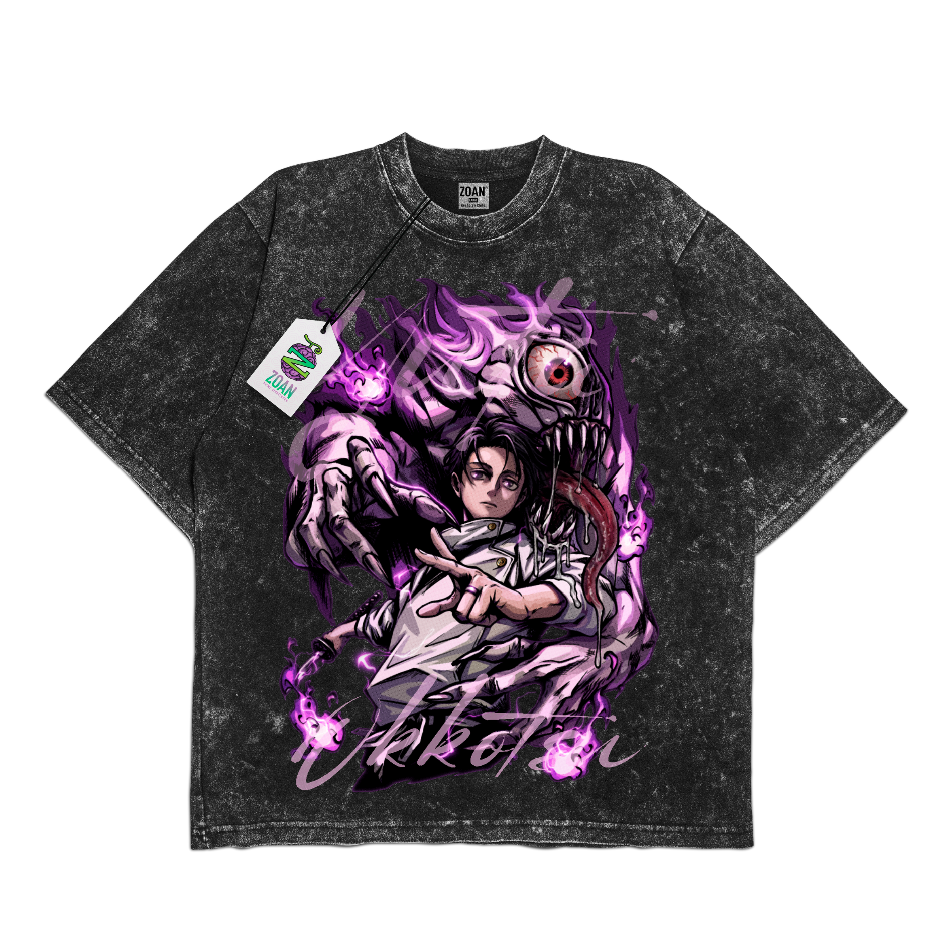 Polera Acid Wash Yuta Okkotsu: Cursed Love - Jujutsu Kaisen