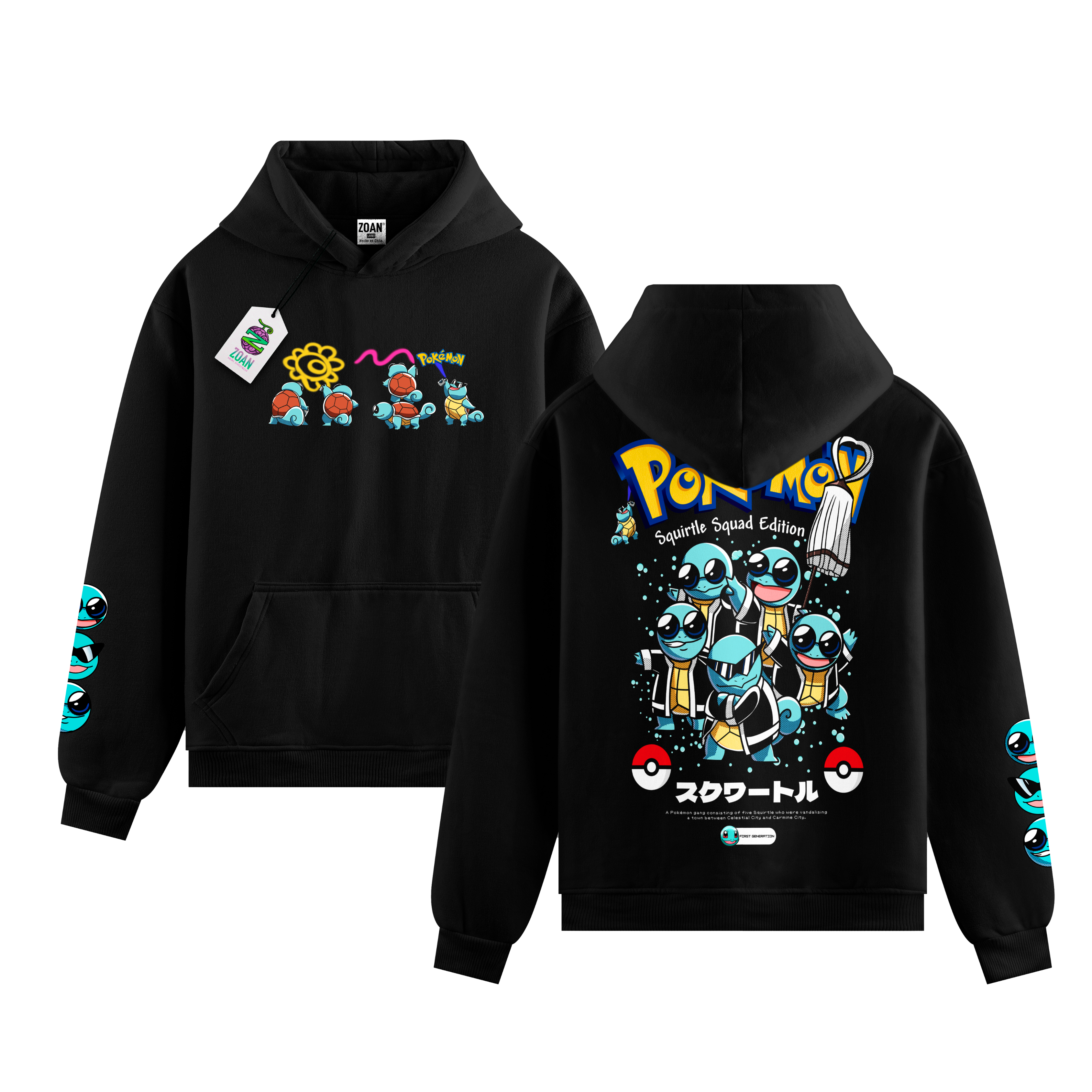 Polerón Squirtle Squad - Pokémon