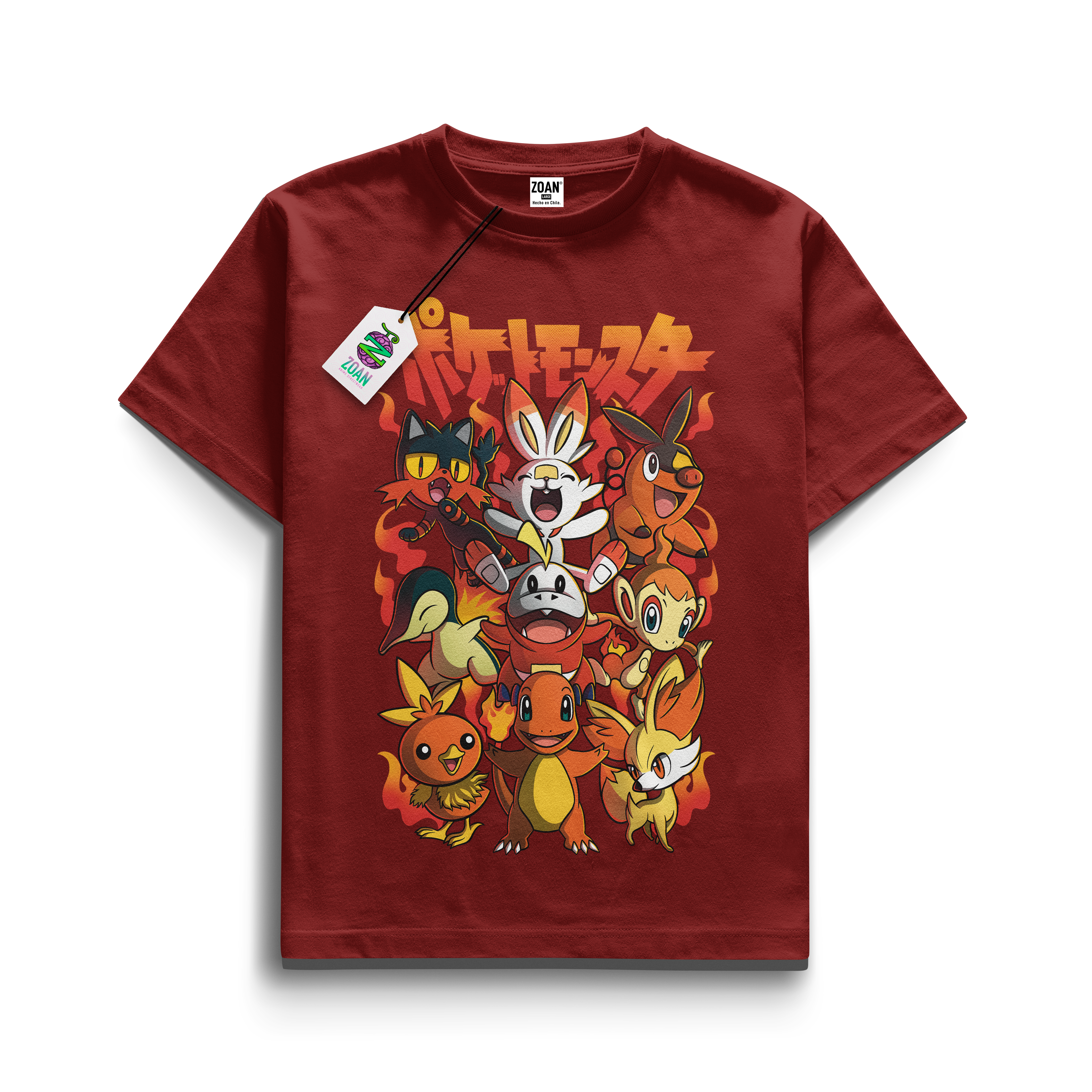 Polera Iniciales Tipo Fuego: Edición Especial - Pokémon