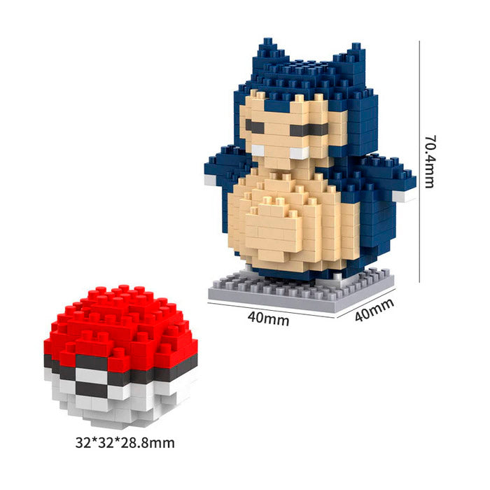 Snorlax con Pokebola Figura de Bloques Armable - Pokémon
