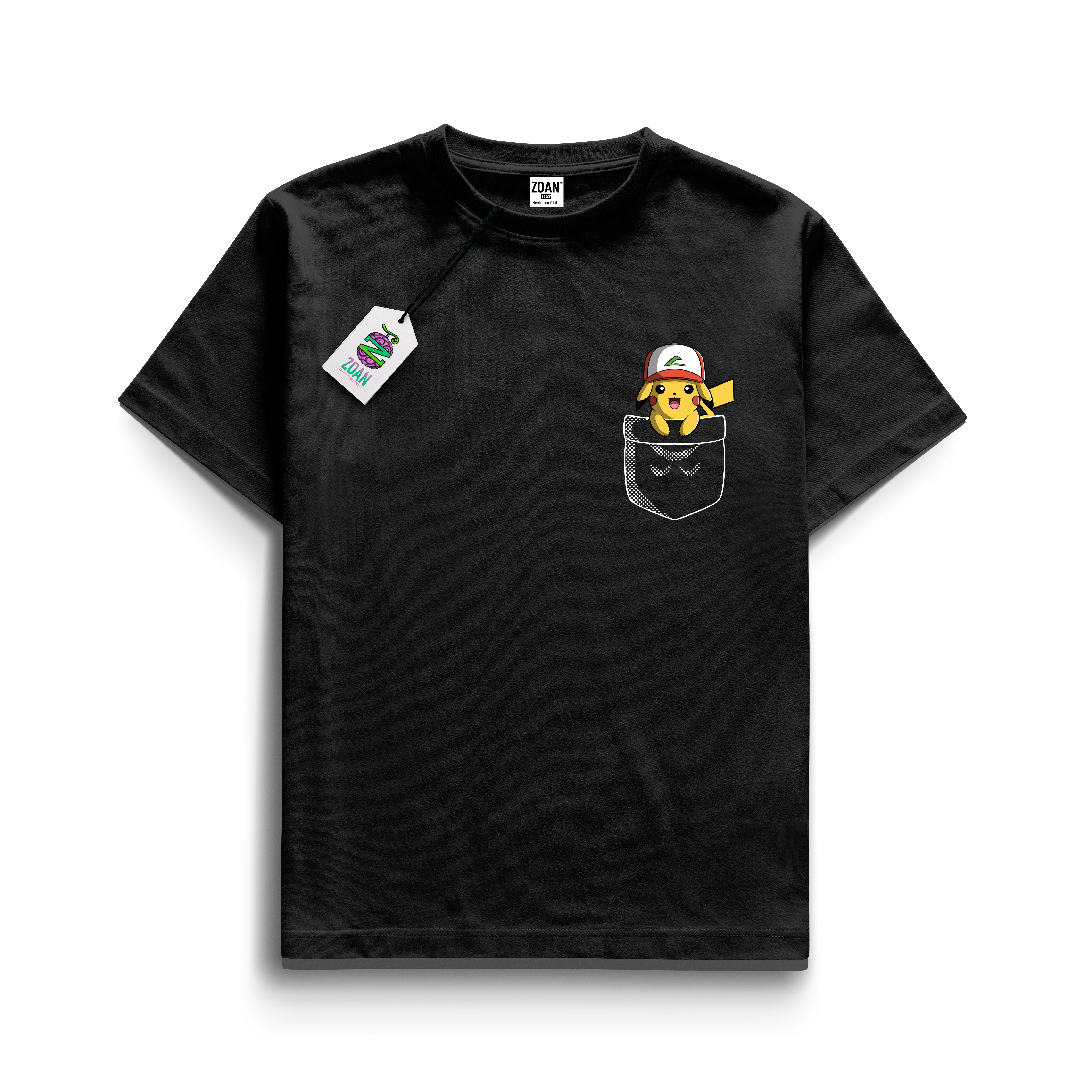 Polera Edición Minimalista Pikachu Basic Pocket - Pokémon
