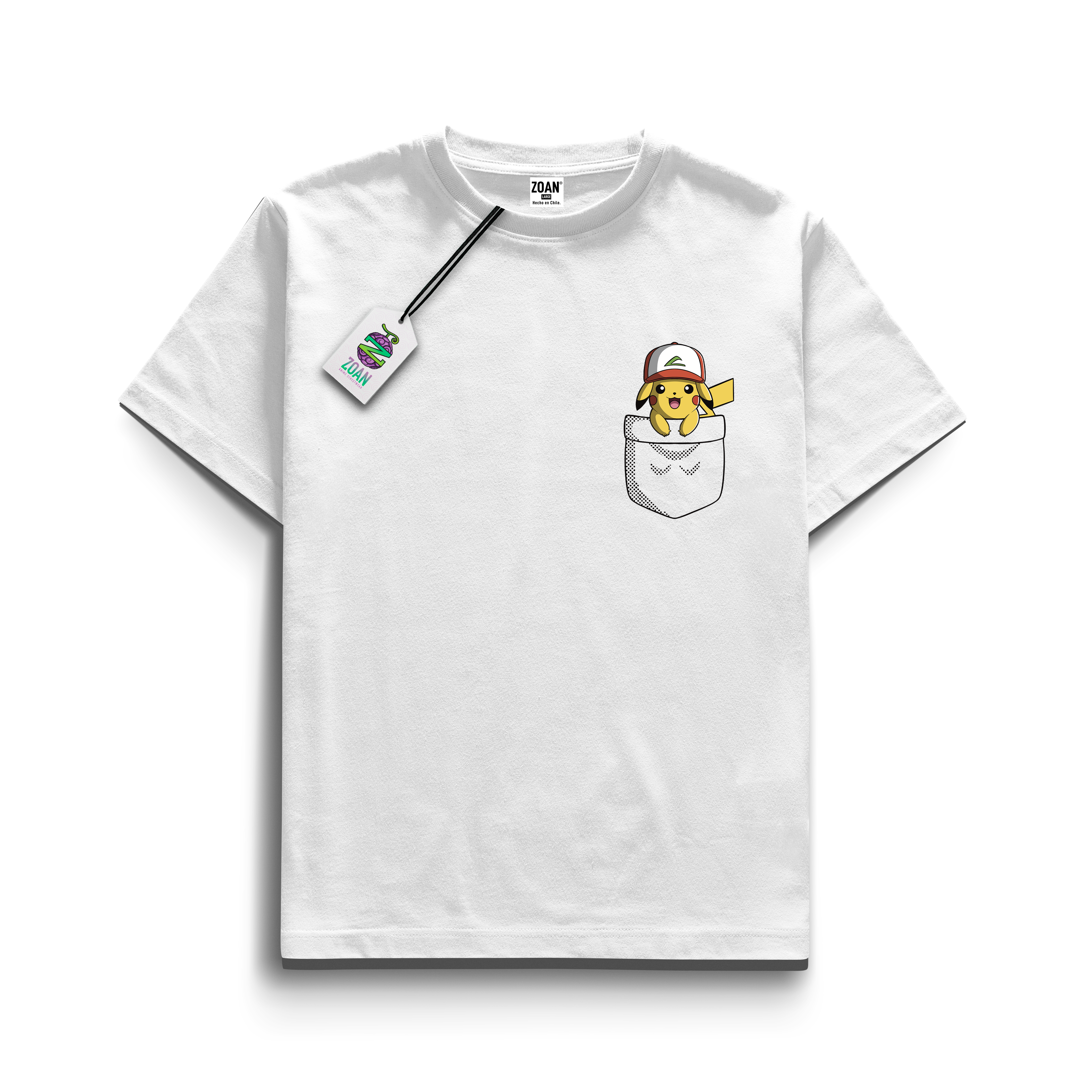 Polera Edición Minimalista Pikachu Basic Pocket - Pokémon