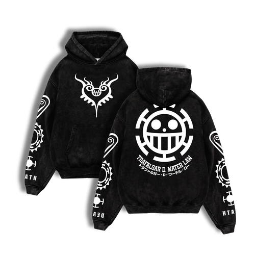 Polerón Acid Wash Trafalgar Law Tattoos - One Piece