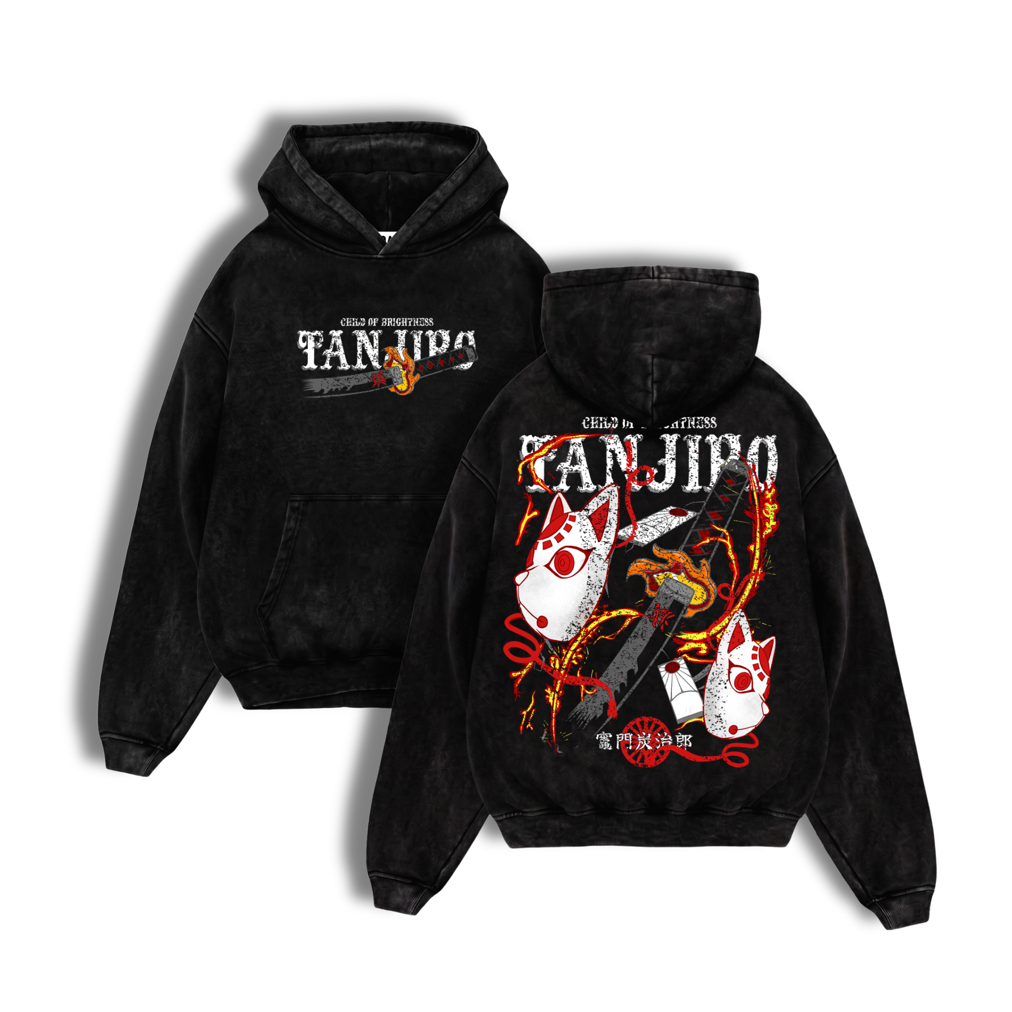 Polerón Acid Wash Tanjiro Kamado: Burning Resolve - KNY