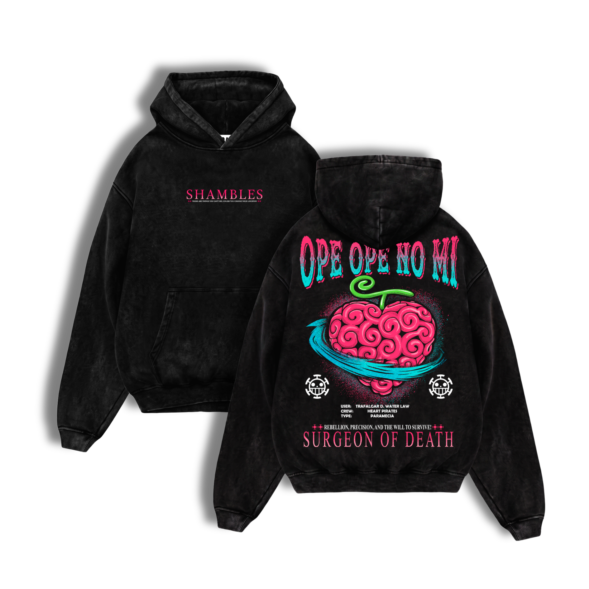 Polerón Acid Wash Devil Fruit: Ope Ope No Mi - One Piece