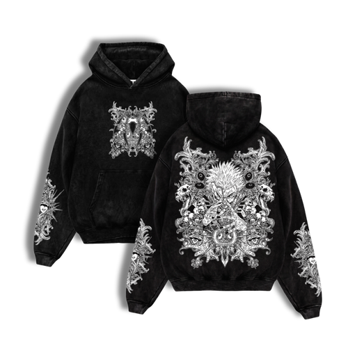 Polerón Acid Wash Ryomen Sukuna: Malevolent Shrine - Jujutsu Kaisen