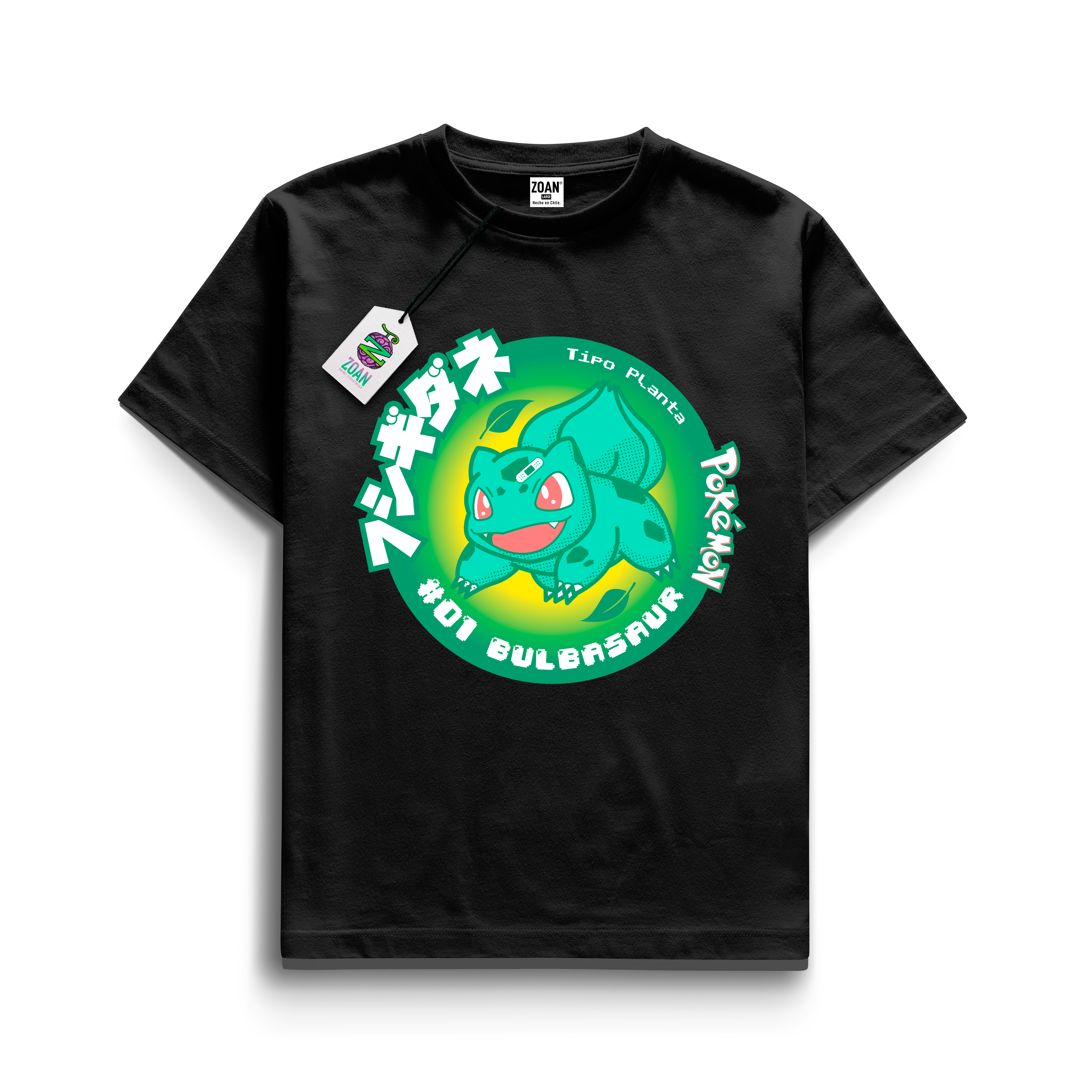 Polera Colección Tazos: Bulbasaur - Pokémon
