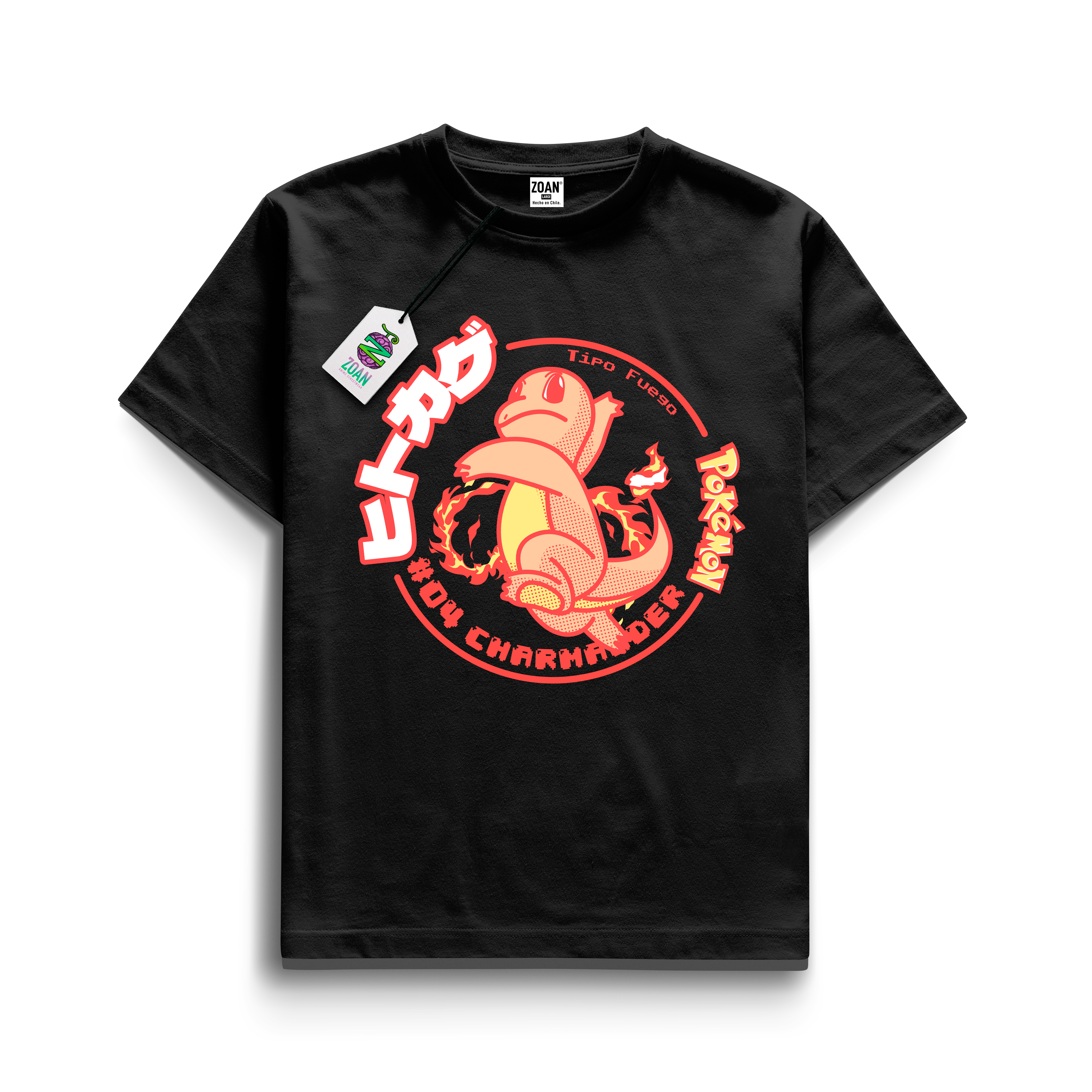 Polera Colección Tazos: Charmander - Pokémon